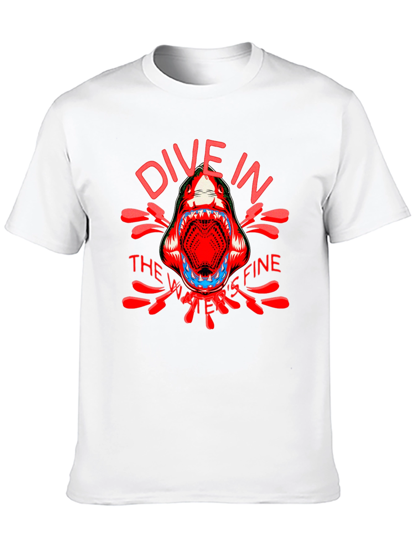 Black Dive In Shark Graphic T-Shirt view 10