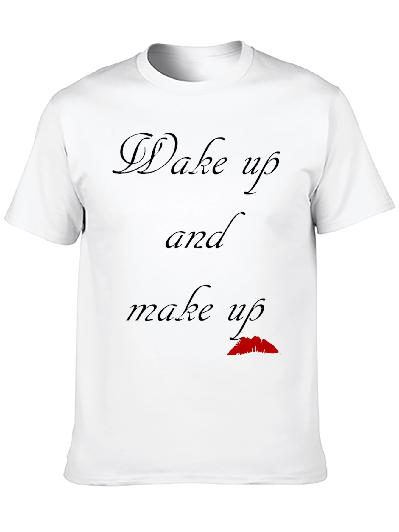 Black Wake Up and Make Up Graphic T-Shirt view 10