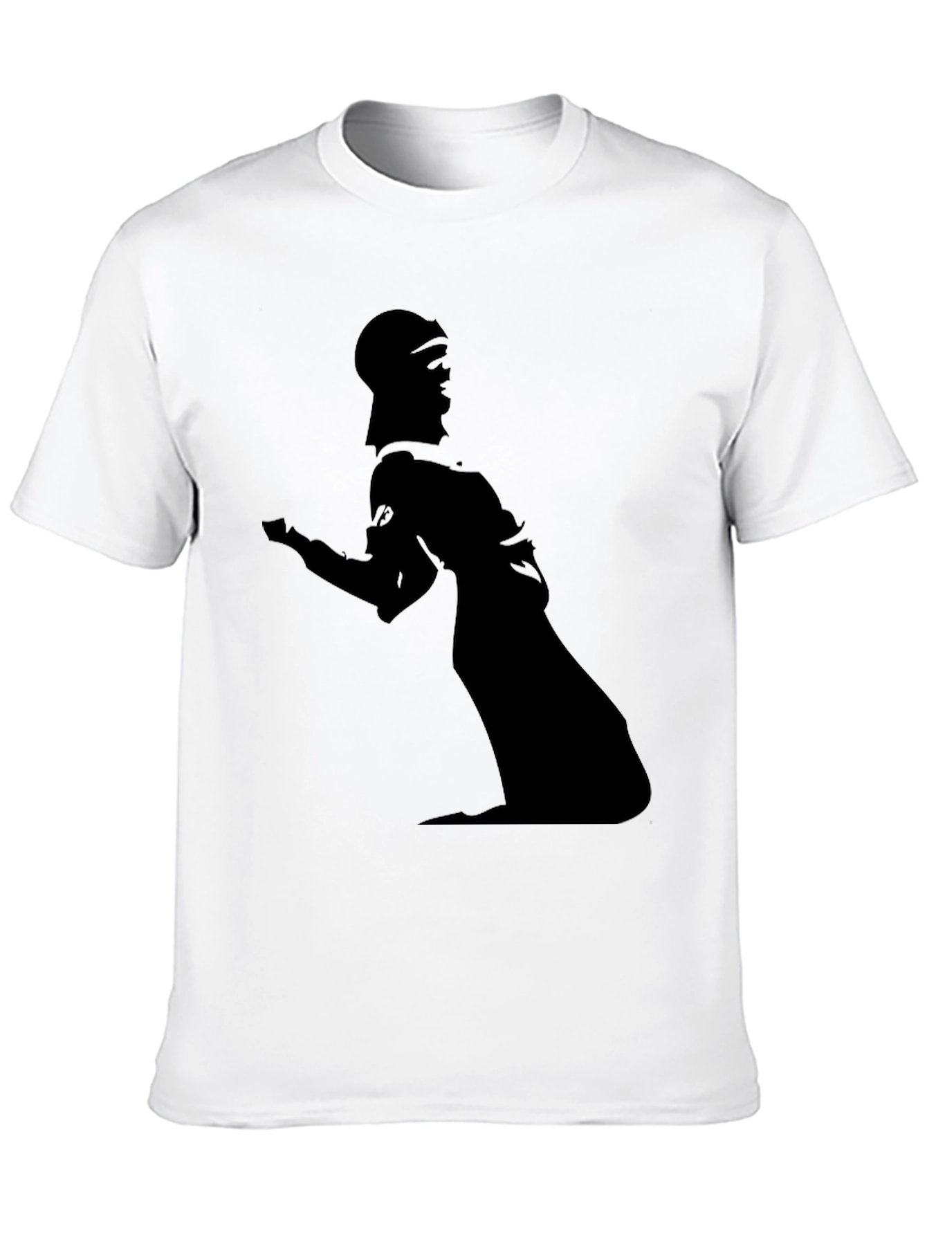 Black Silhouette Graphic Tee - Modern Black T-Shirt view 10