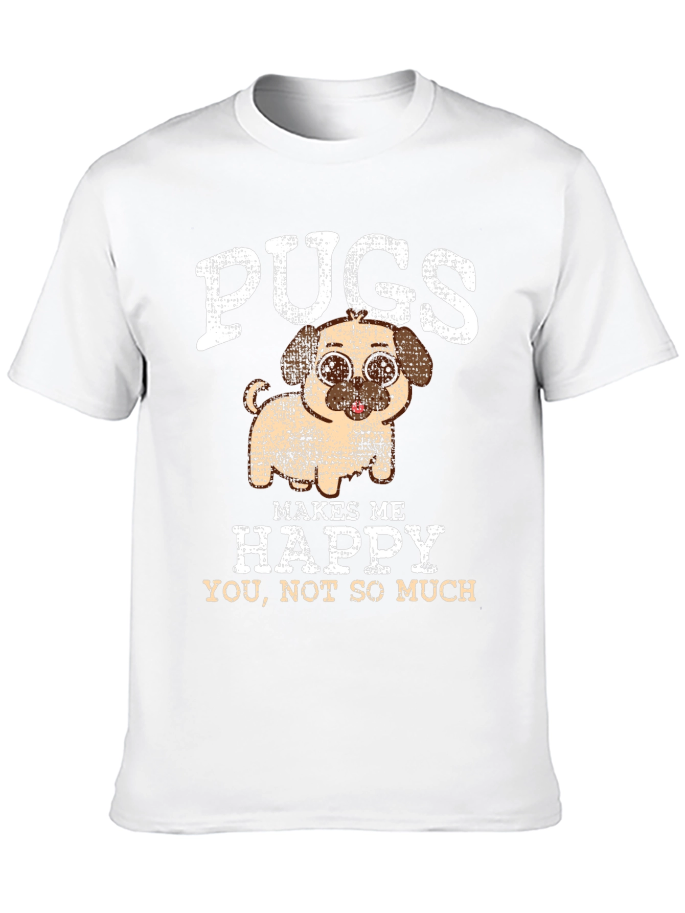 Black Pugs Make Me Happy Graphic Tee view 10