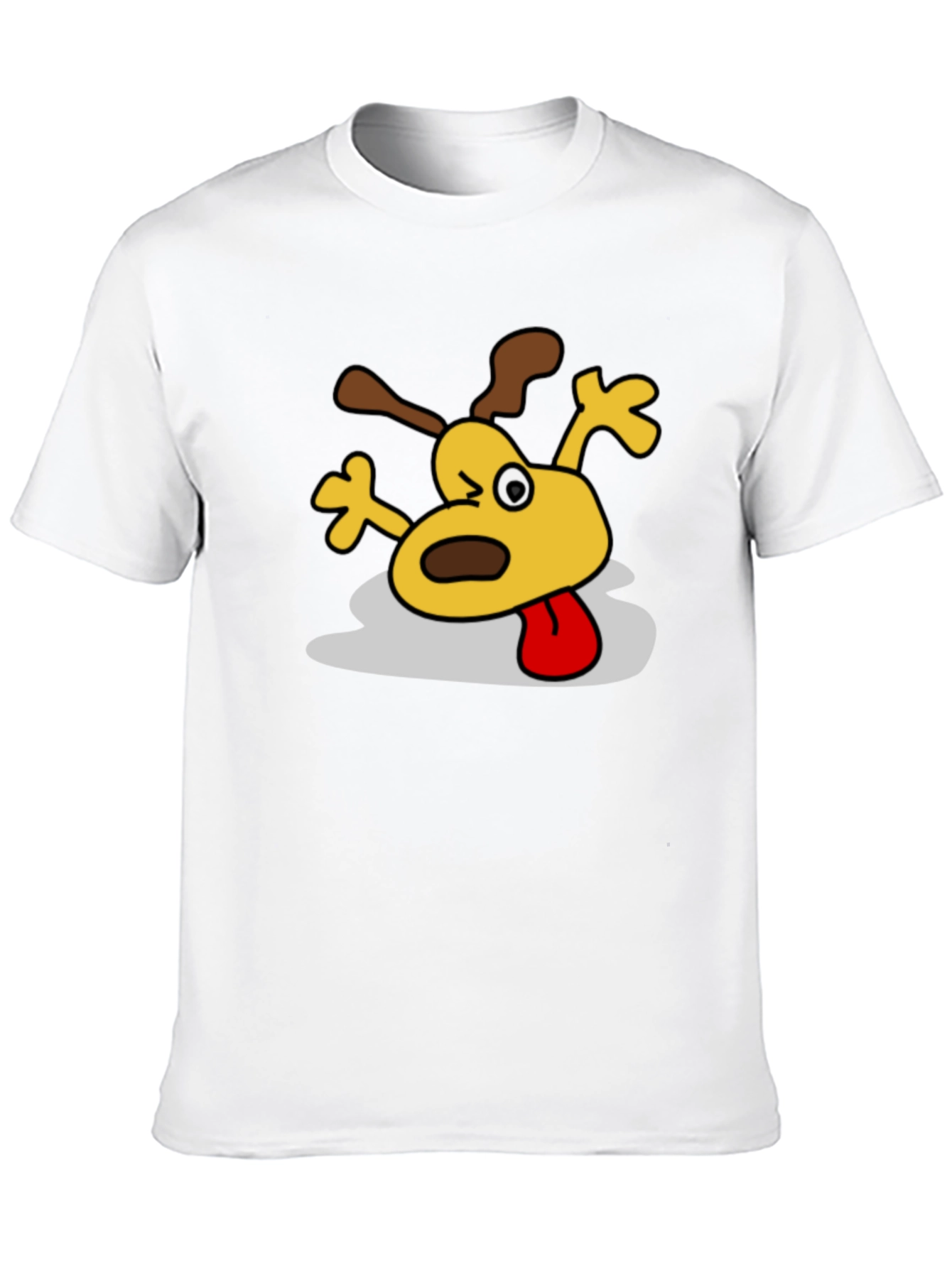 Black Cartoon Dog Graphic Black T-Shirt view 10
