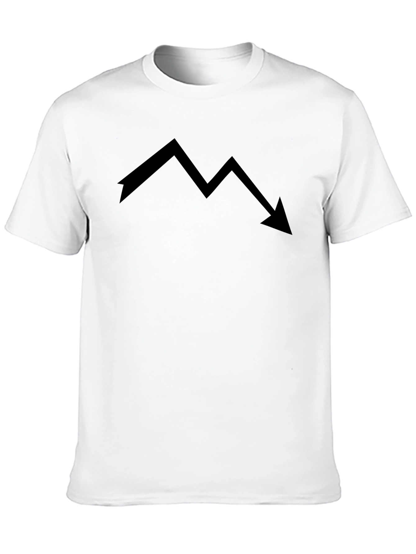 Black Downward Arrow Tee - Modern Graphic T-Shirt view 10