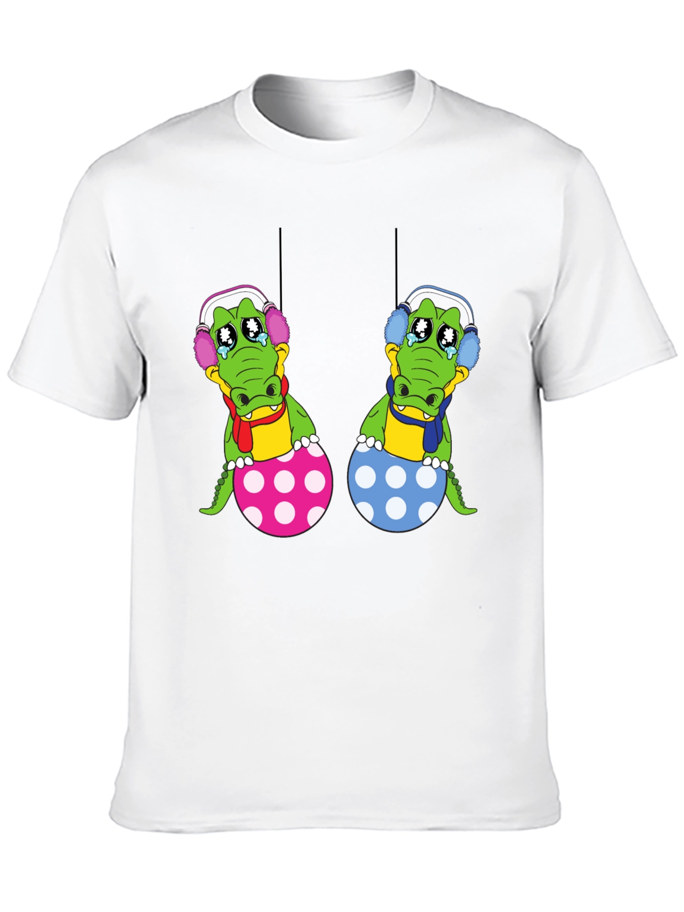 Black Crying Gator Easter Egg Graphic Tee view 10