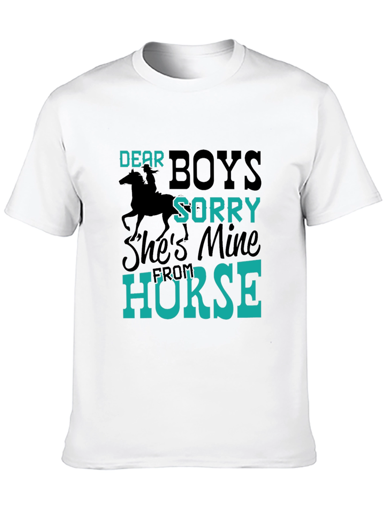 Black Funny Dear Boys Horse Lover T-Shirt view 10