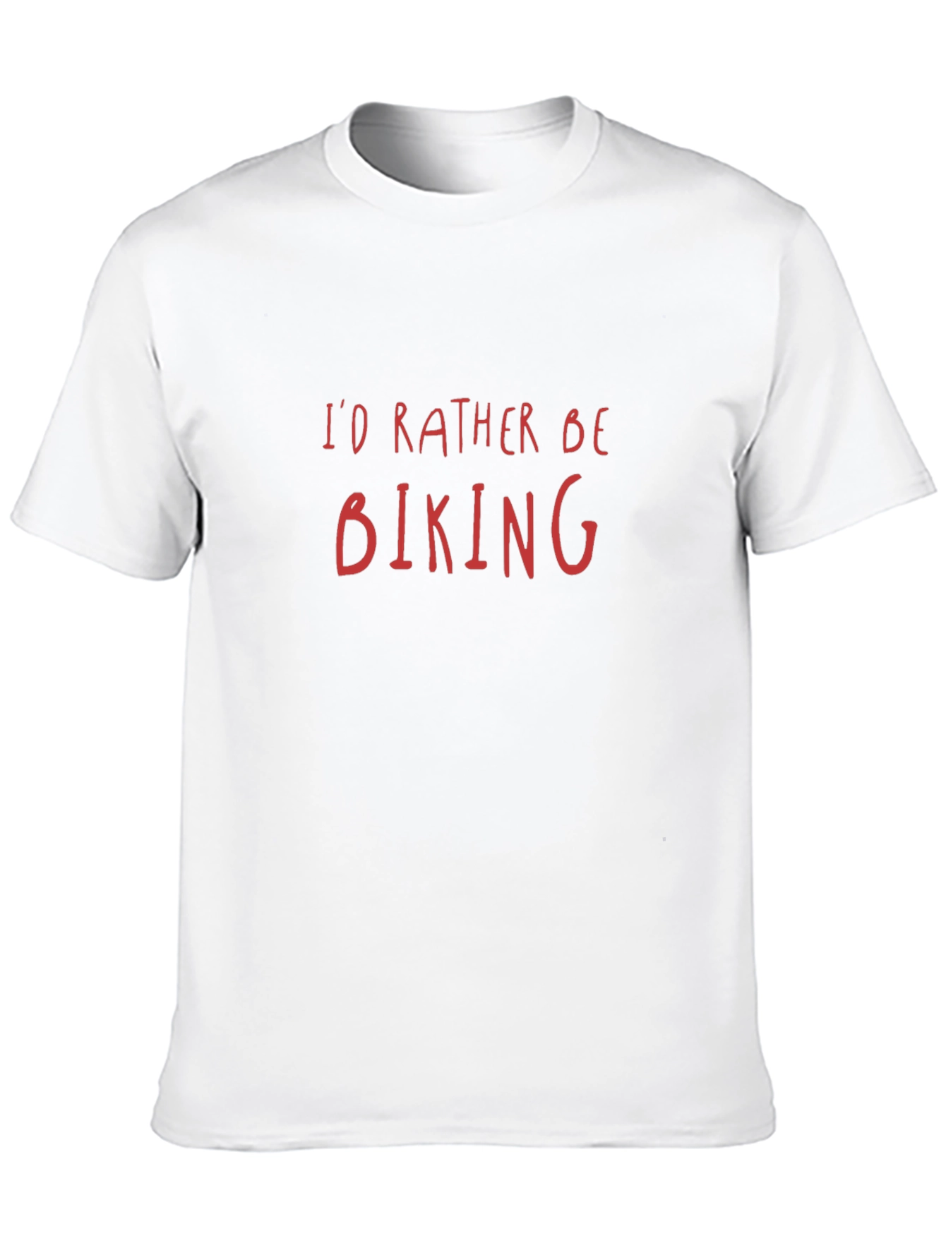 Black I'd Rather Be Biking T-Shirt view 10