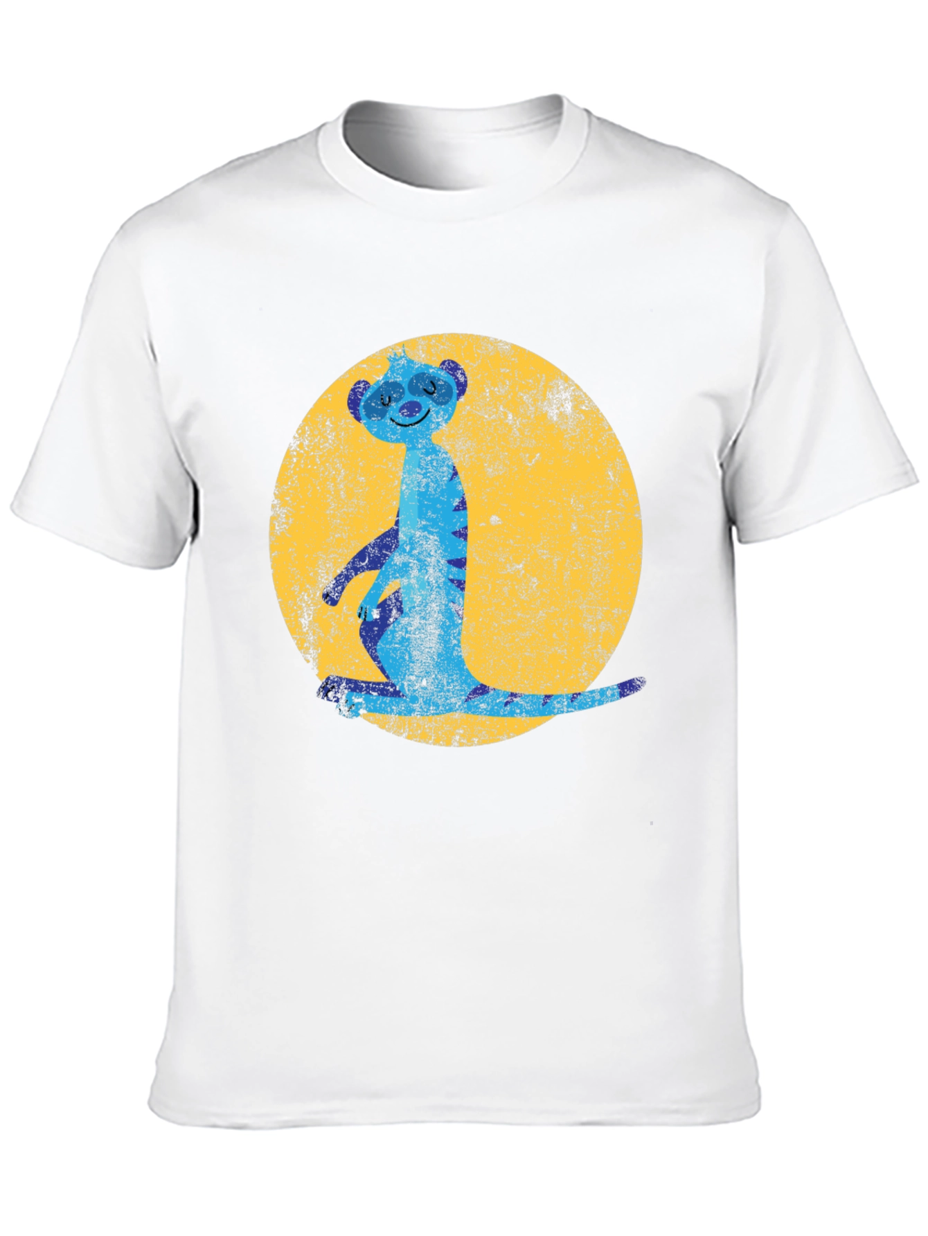 Black Meerkat Moon Men's Graphic Tee - Black view 10