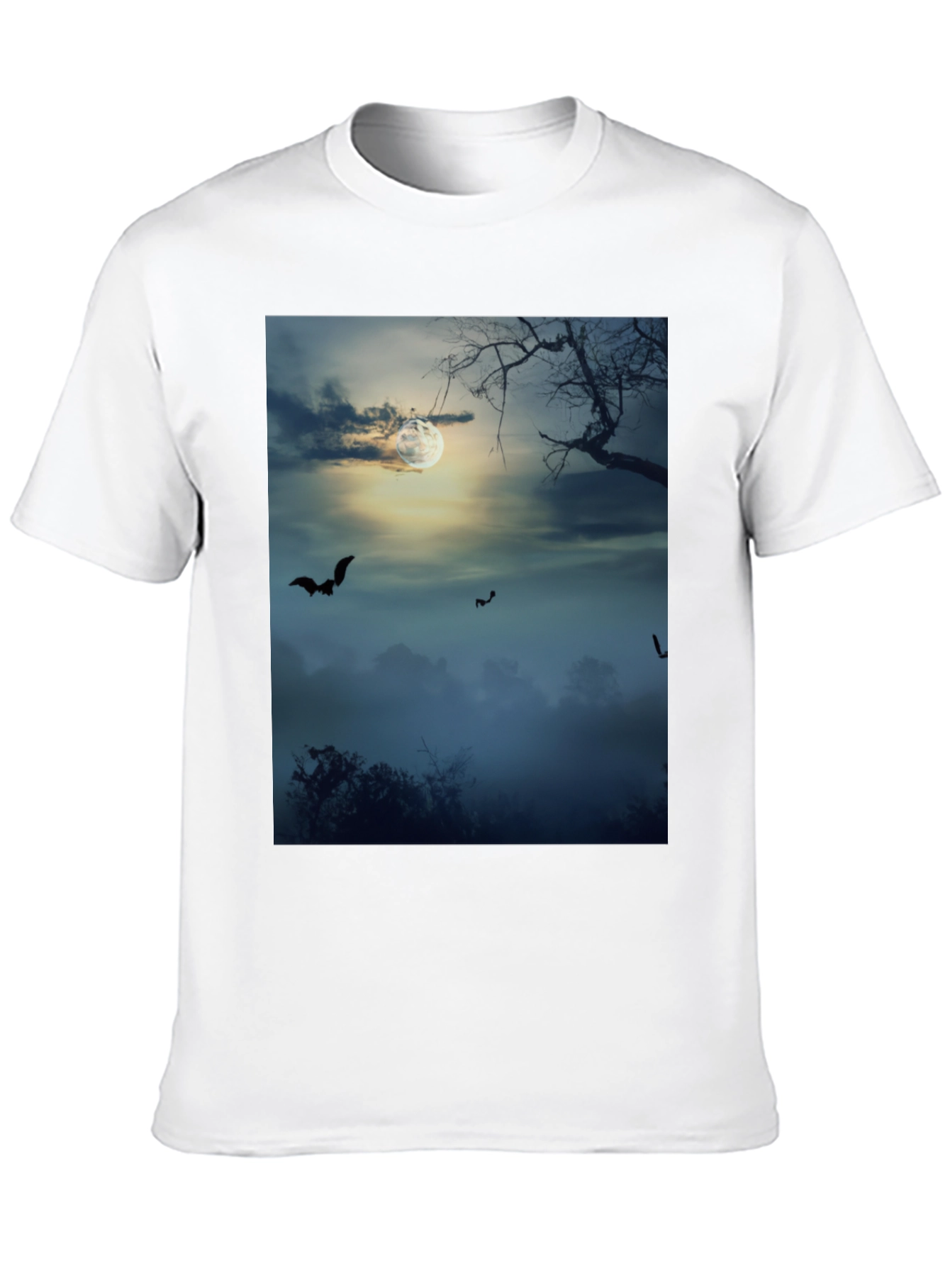 Spooky Night Bats Graphic Tee - 10