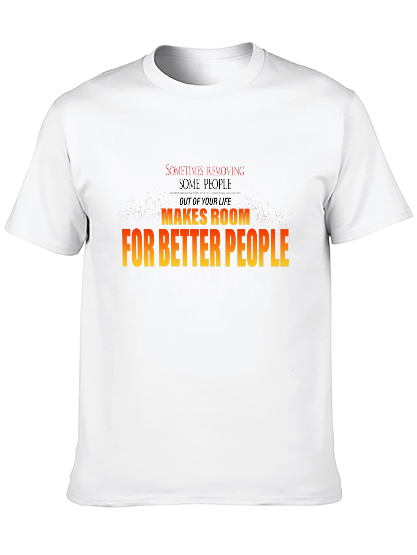 Black Motivational Graphic T-Shirt - Room for Better People view 10