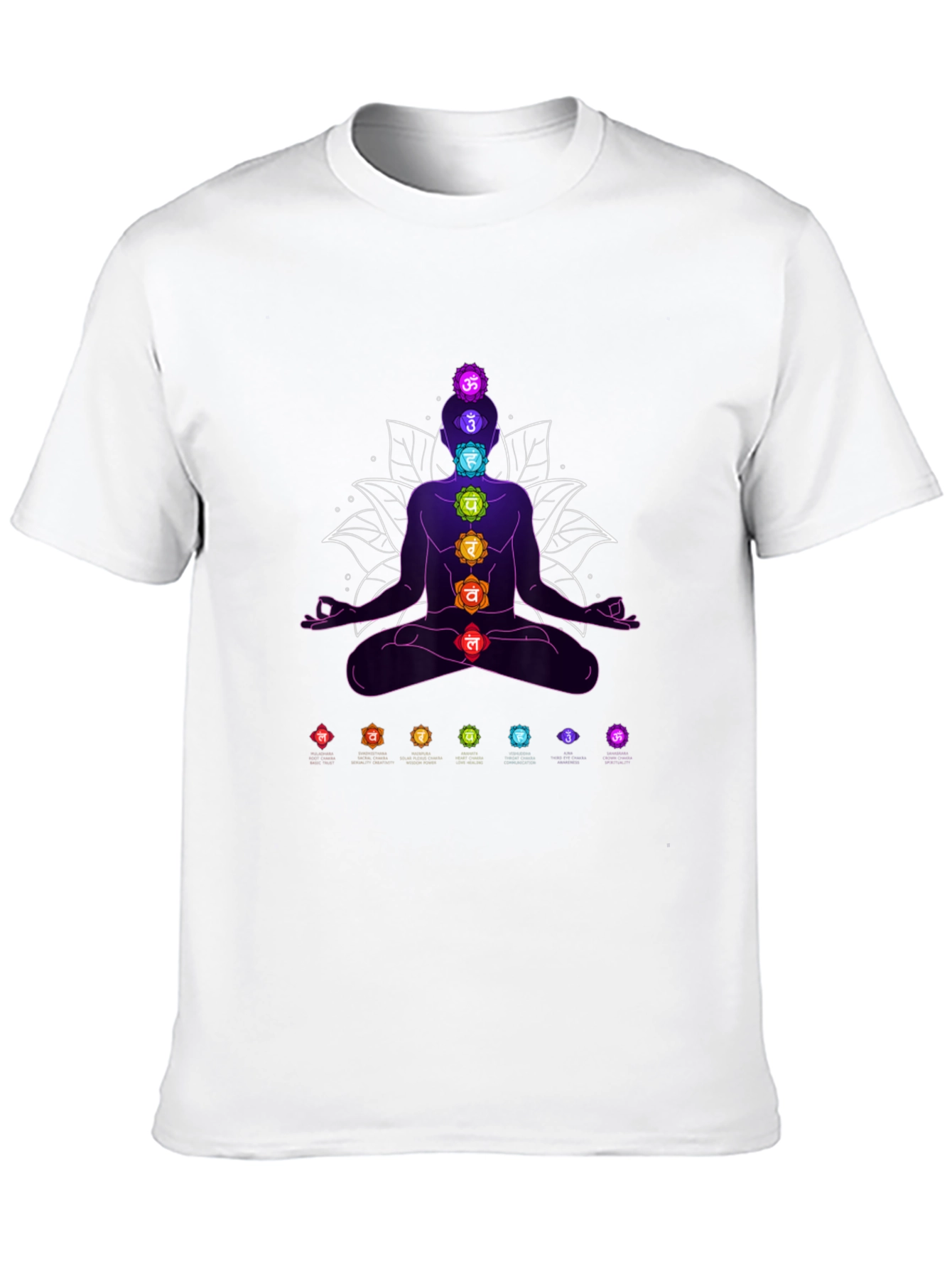 Black Chakra Meditation T-Shirt - Spiritual Design view 10