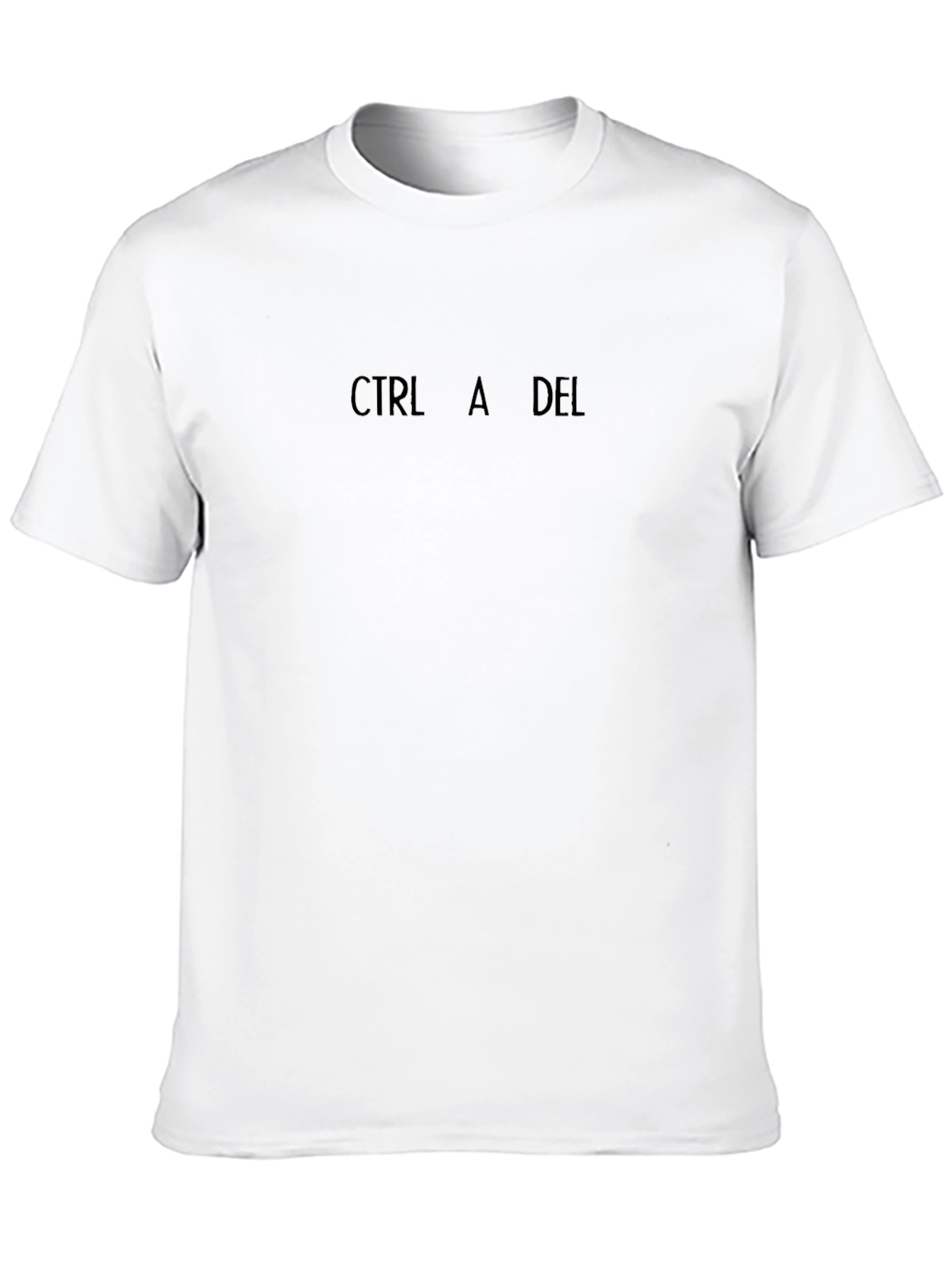 Black CTRL A DEL Black Graphic Tee - Funny Computer Humor Shirt view 10