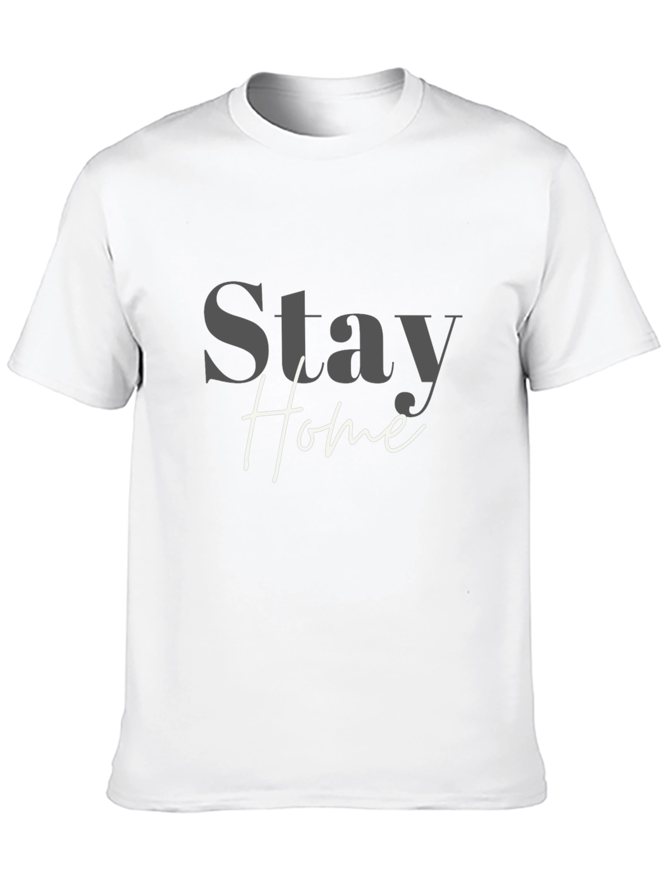 Black Stay Home Graphic Tee - Black Cotton Blend view 10