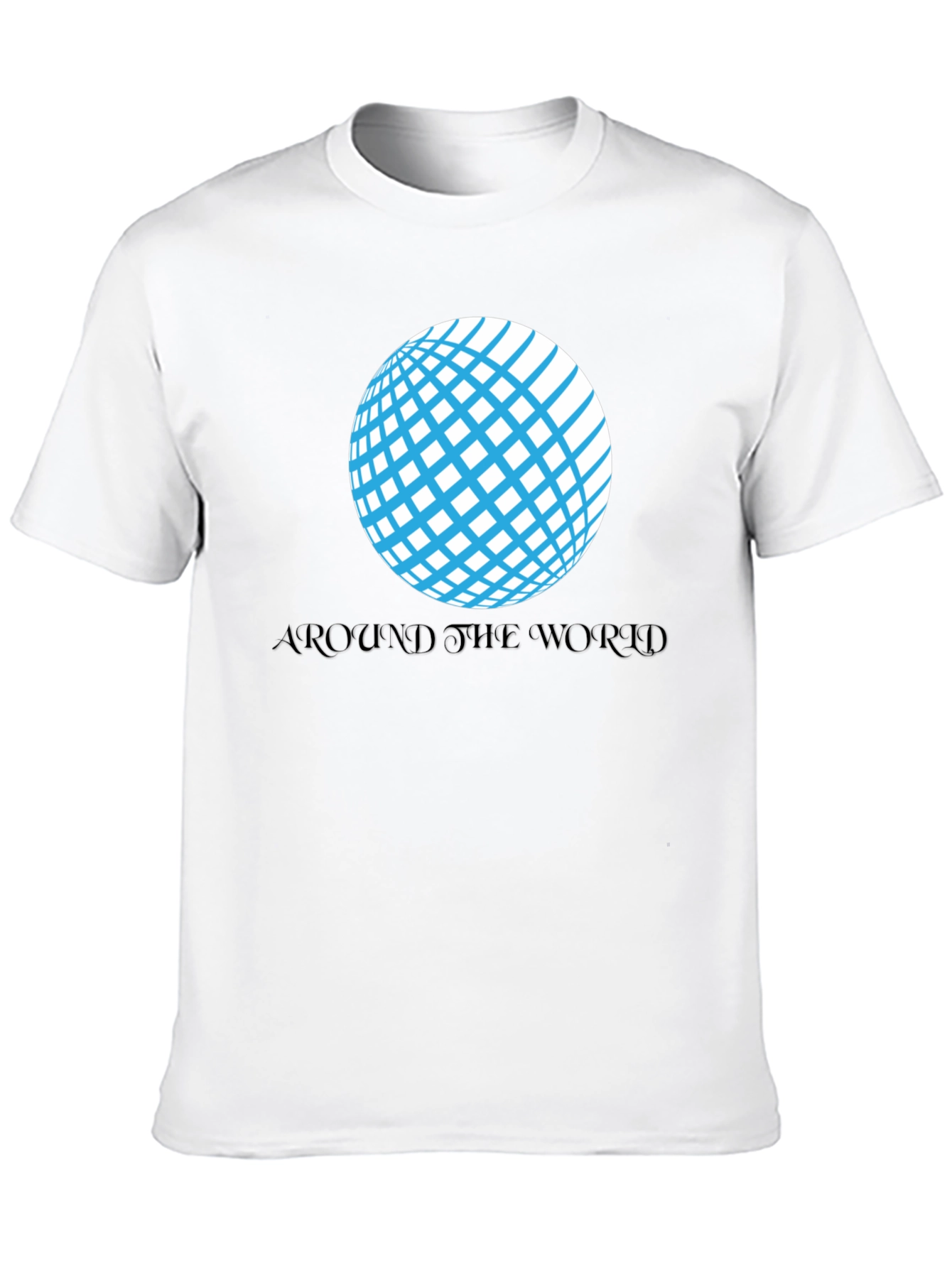 Black Around the World Graphic T-Shirt - Unisex Casual Tee view 10