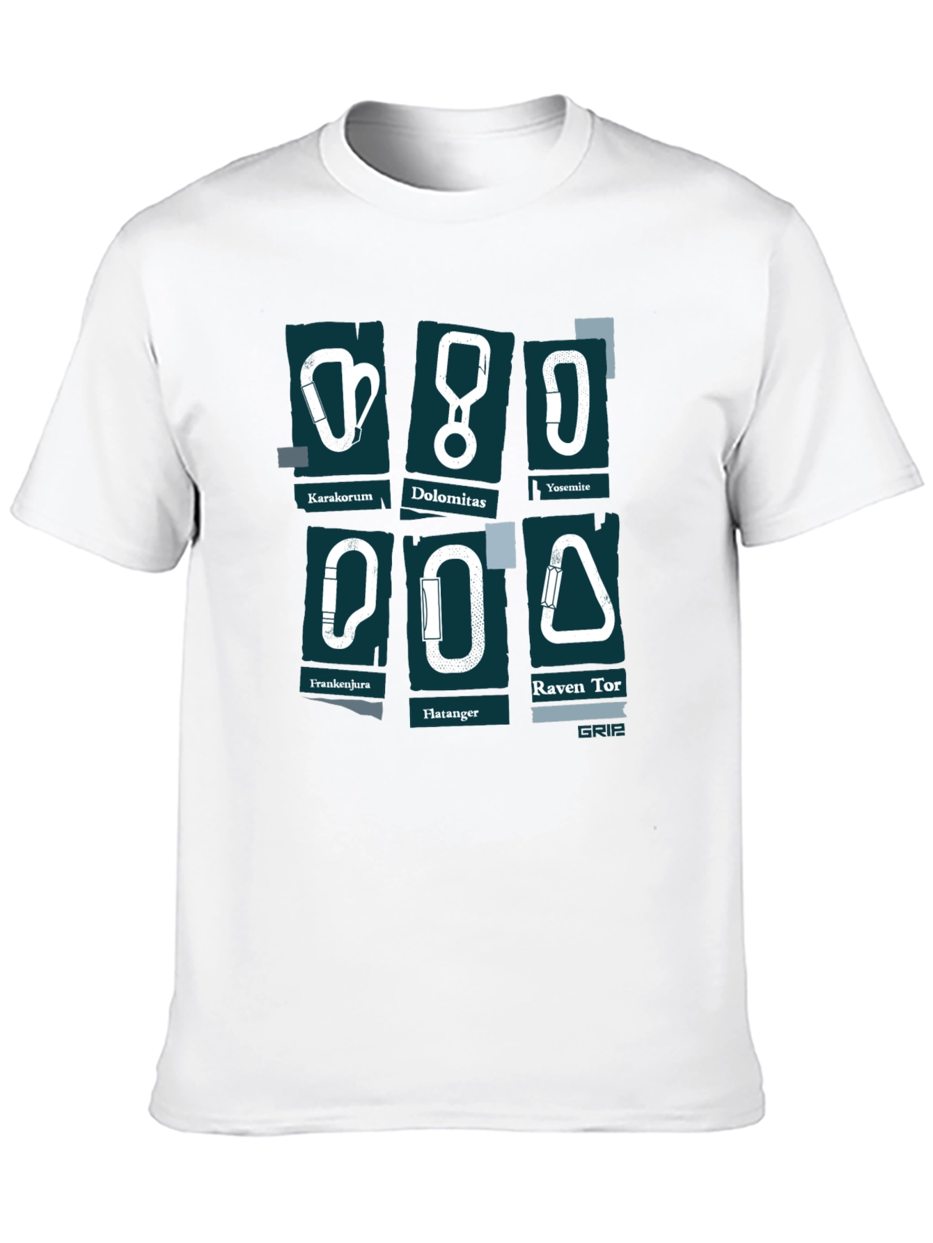 Black Climbing Carabiner T-Shirt - Black Adventure Tee view 10