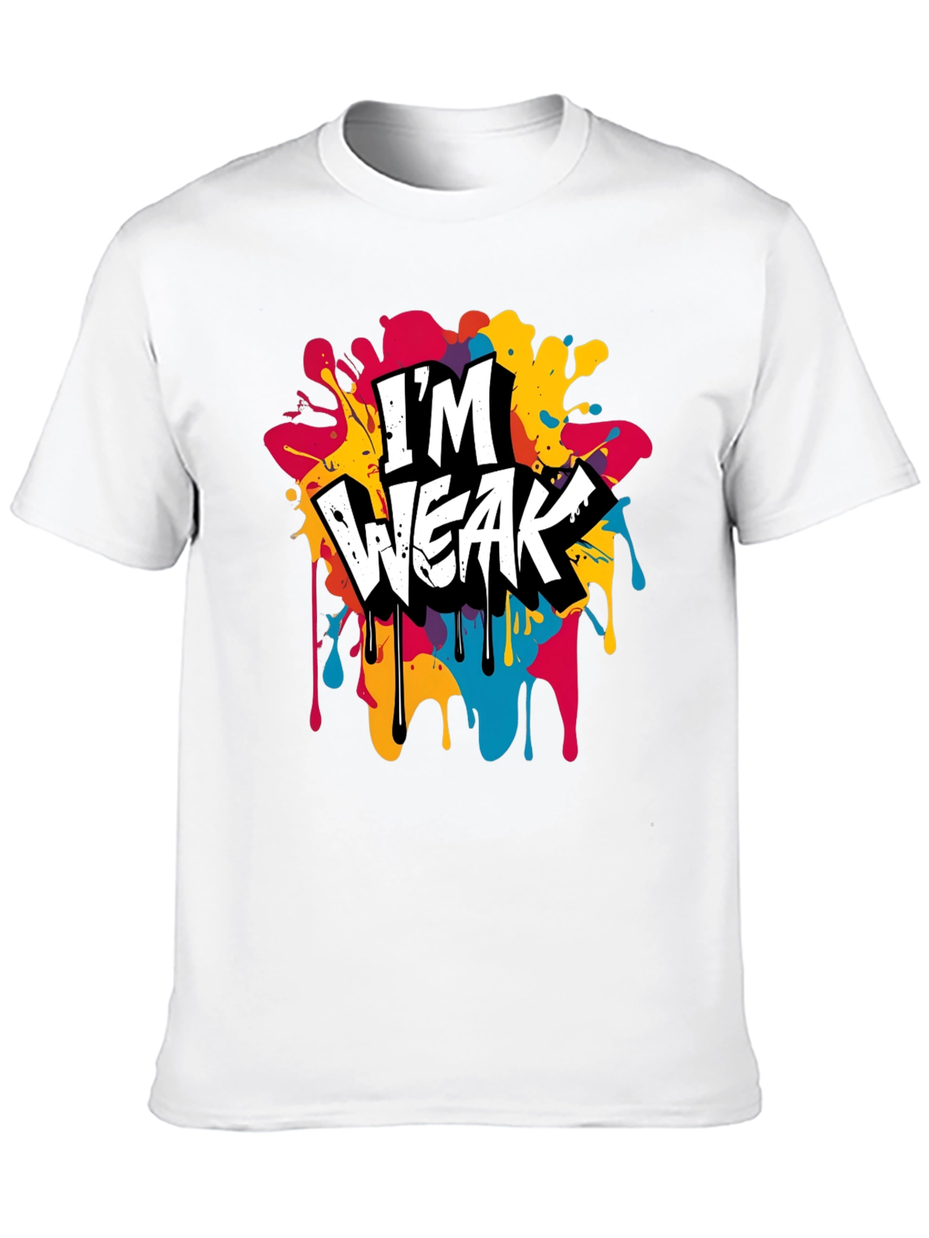 Black I'm Weak Graphic Tee - Bold & Colorful view 10