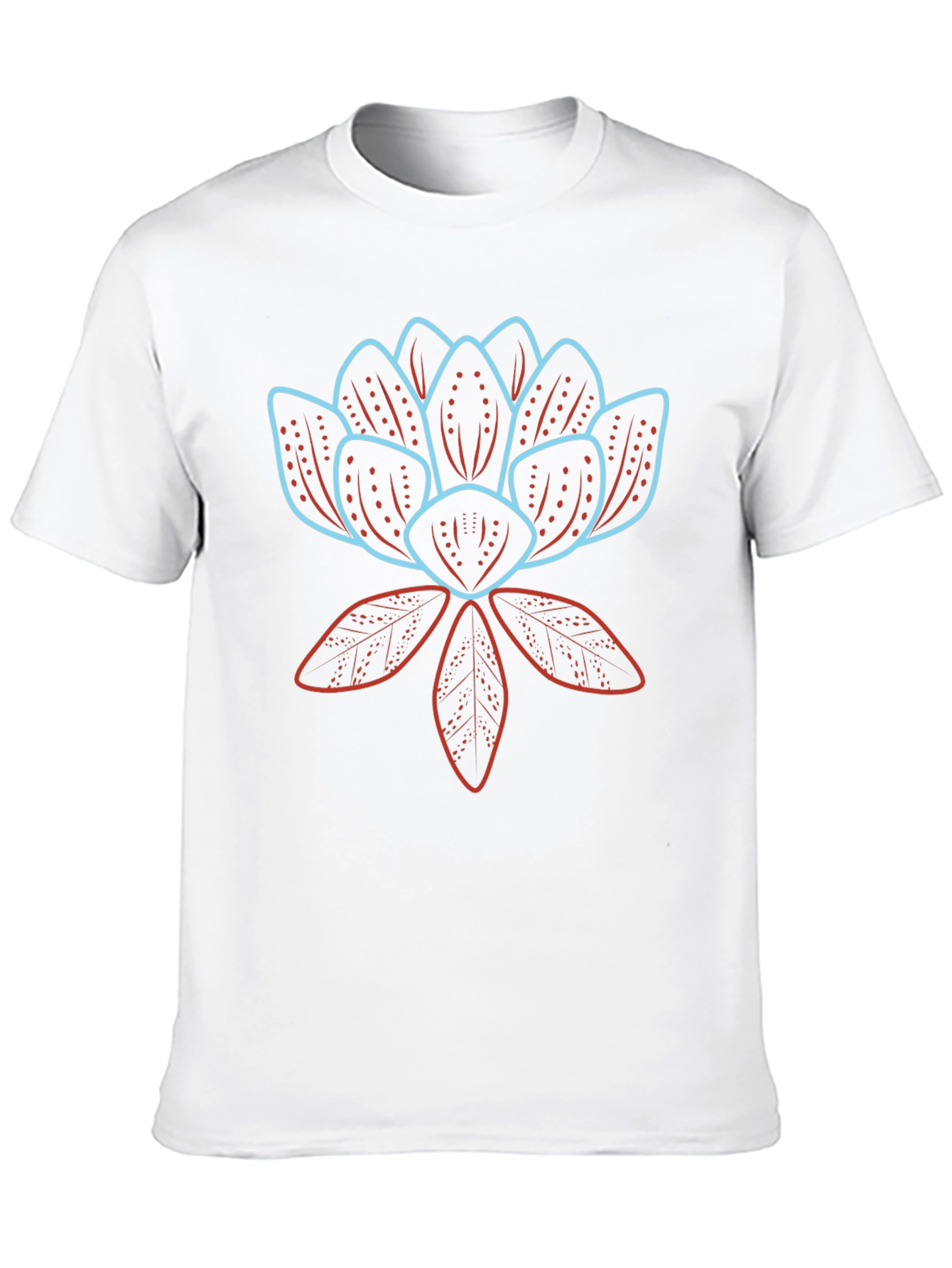 Black Lotus Flower Graphic Black T-Shirt view 10