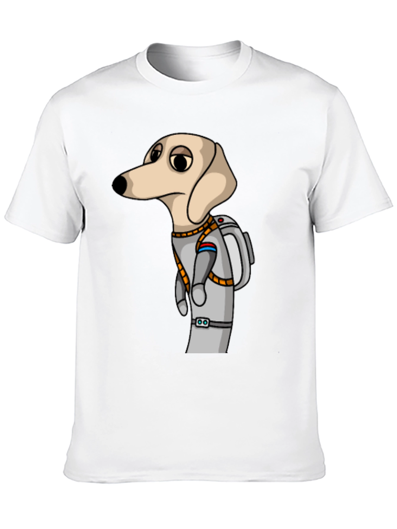 Black Dog Astronaut Graphic Tee - Unisex Black T-Shirt view 10