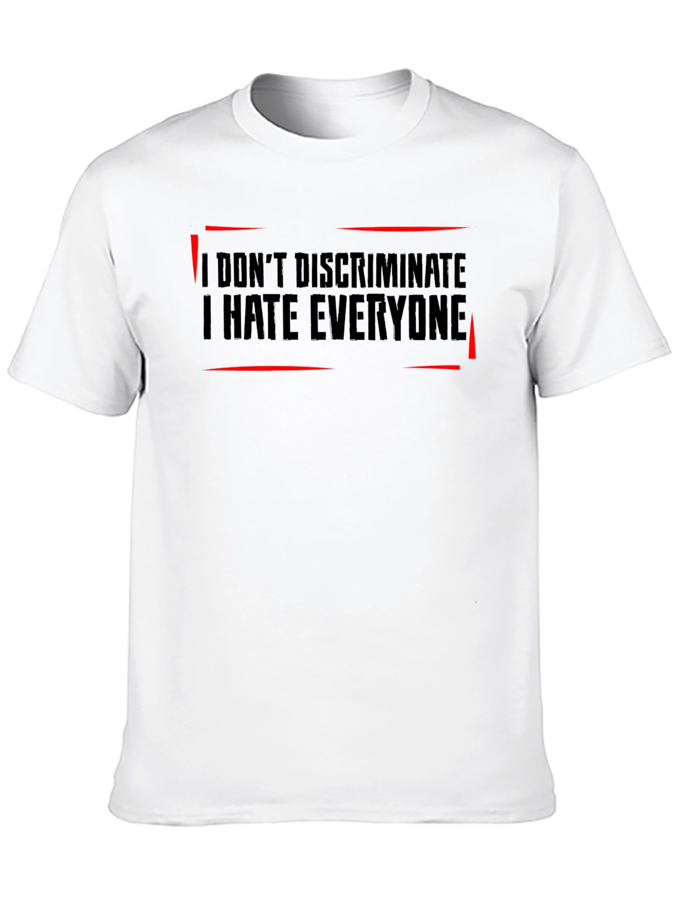 Black I Hate Everyone T-Shirt: Funny Sarcastic Graphic Tee view 10