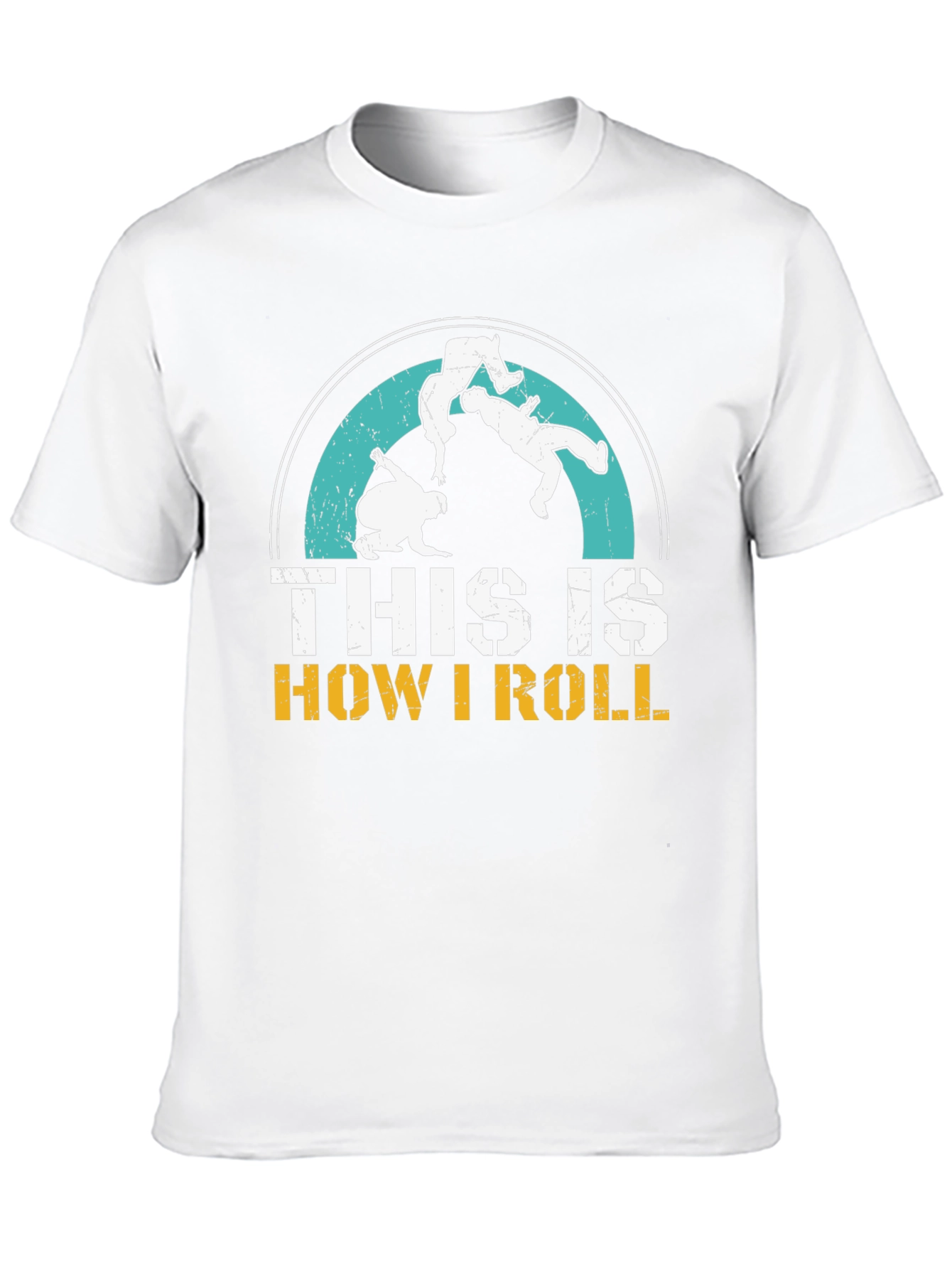 Black This is How I Roll Jiu Jitsu Black T-Shirt view 10