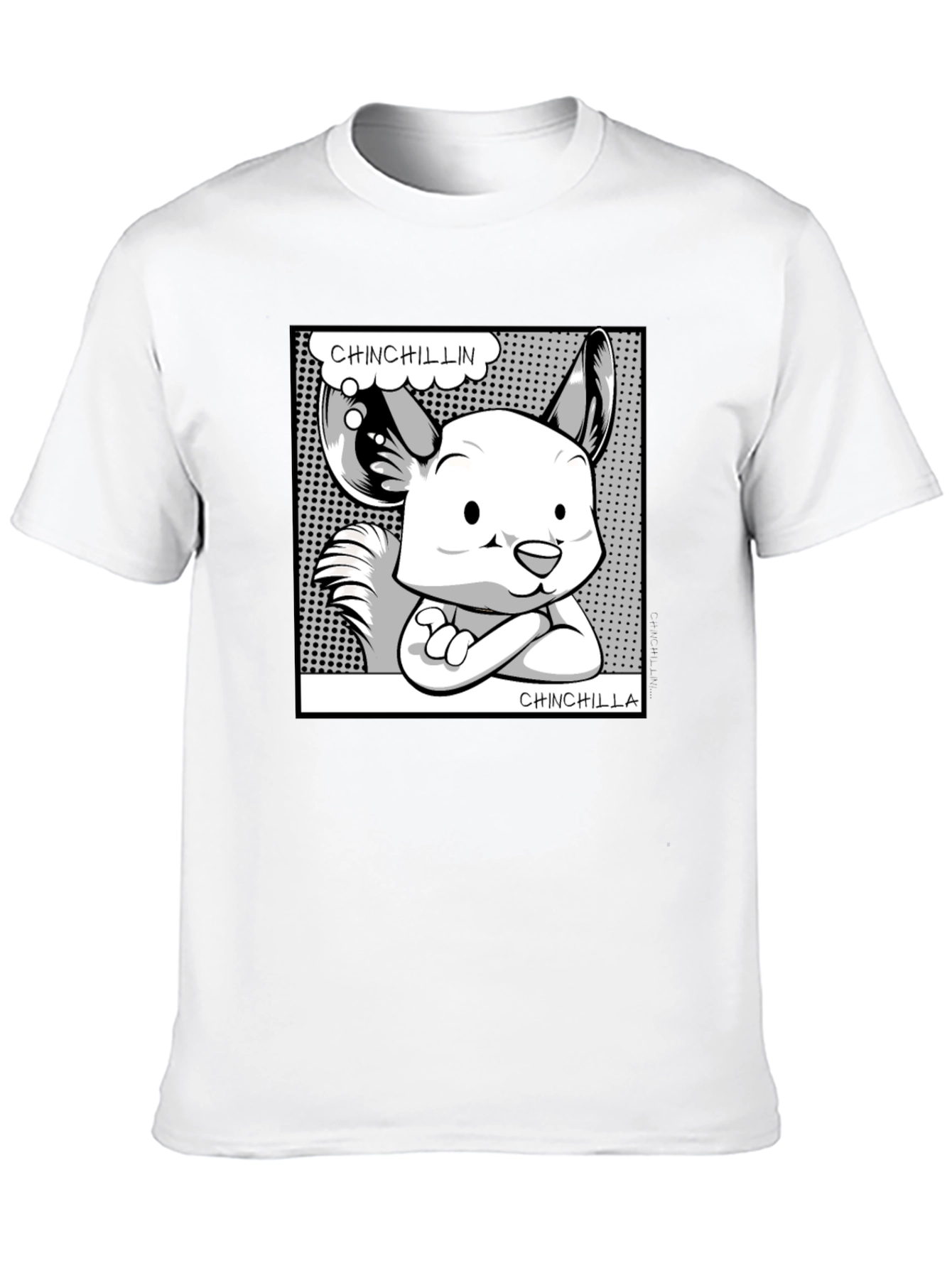 Black Chinchillin' Chinchilla Graphic Tee - Black view 10