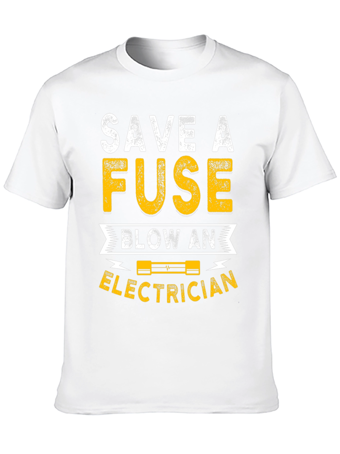 Black Save A Fuse Blow An Electrician Funny T-Shirt view 10