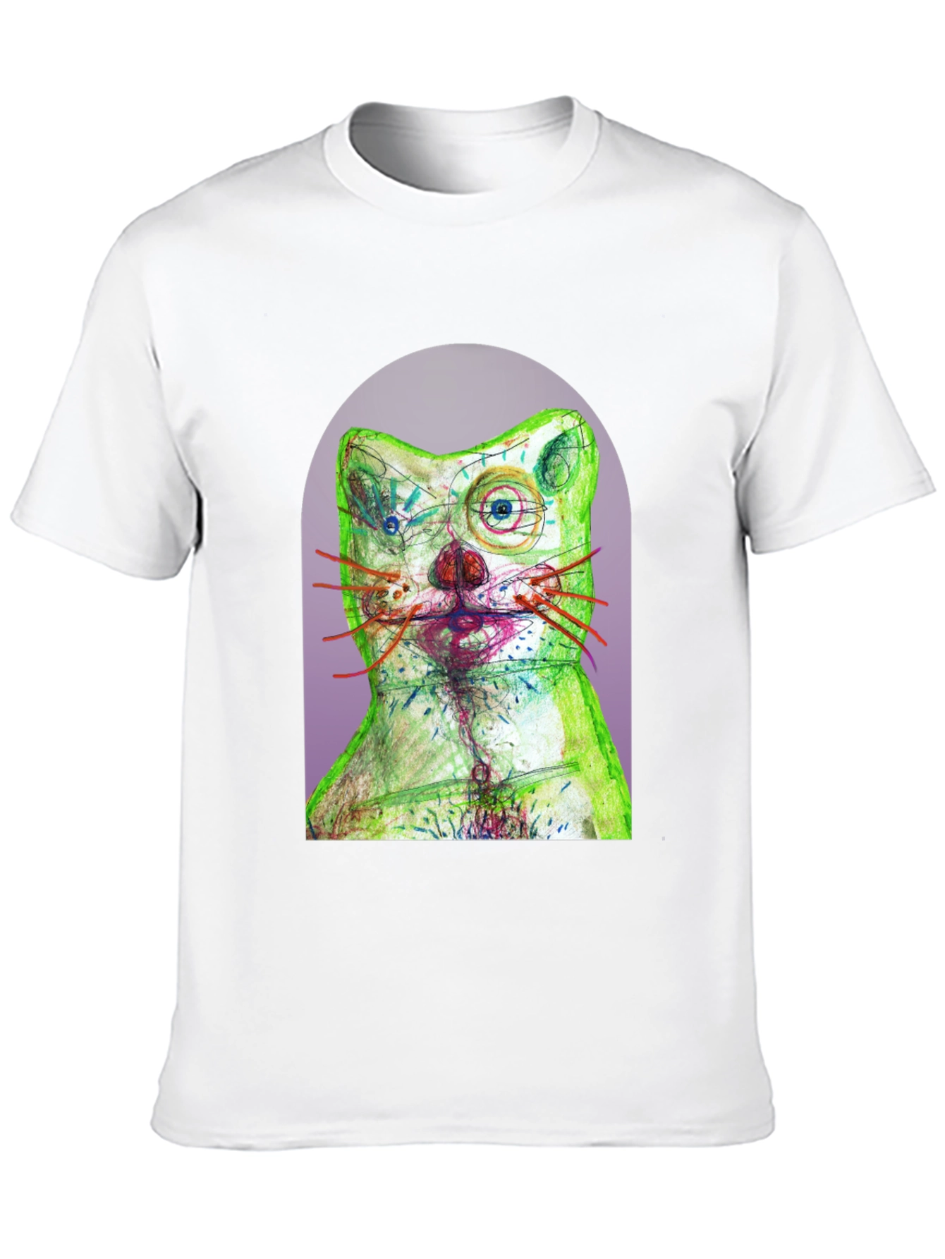 Black Artistic Cat Graphic T-Shirt - Unique Design view 10
