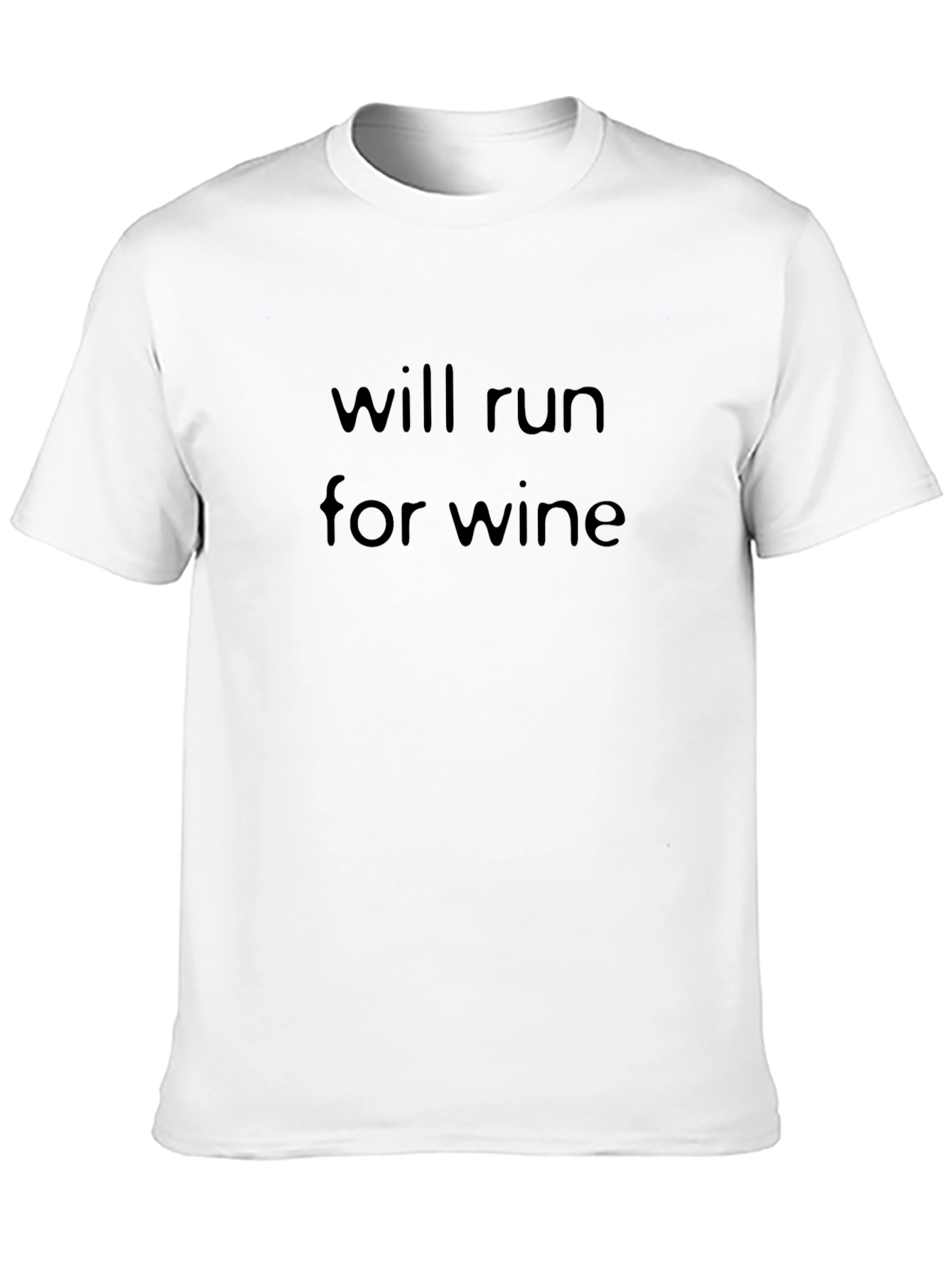 Black Will Run for Wine T-Shirt - Black view 10