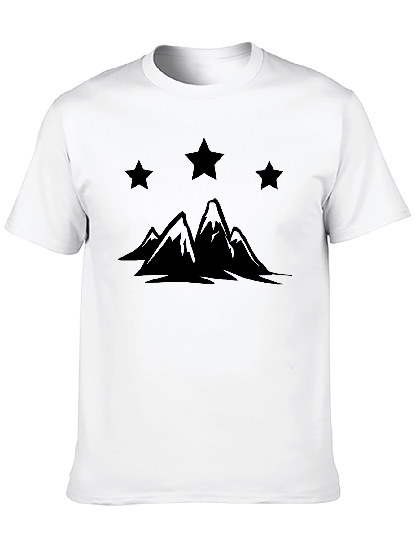 Black Mountain Stars Graphic Tee - Black Cotton Blend view 10