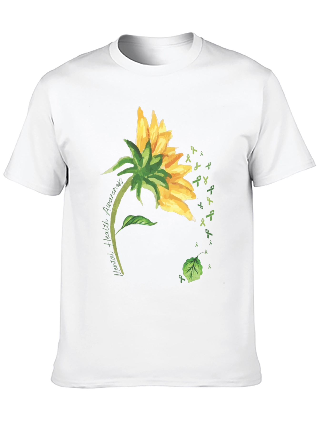 Black Mental Health Awareness Sunflower T-Shirt view 10