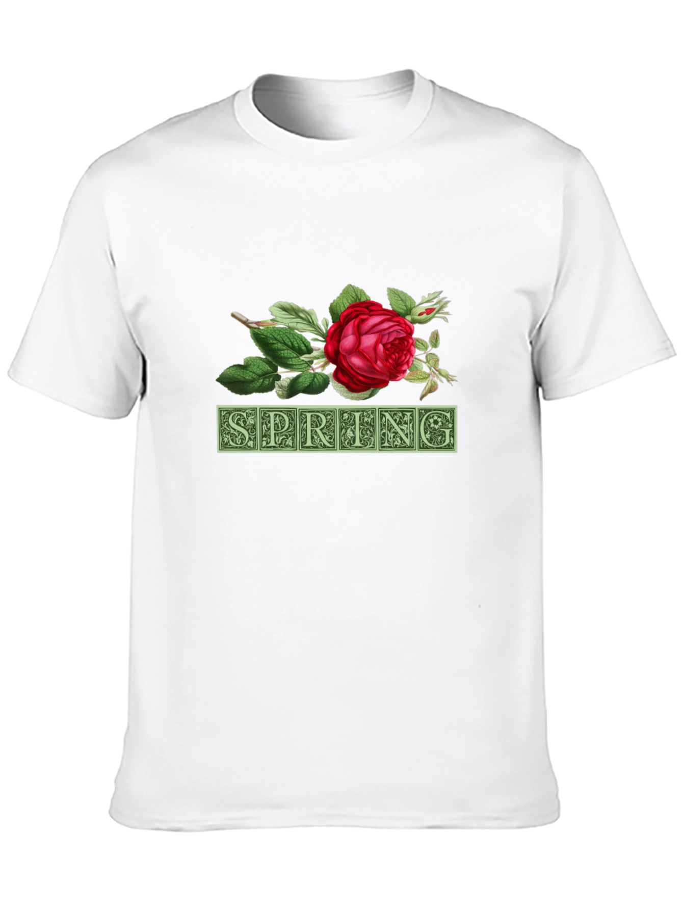 Black Spring Floral T-Shirt - Nature Inspired Design view 10