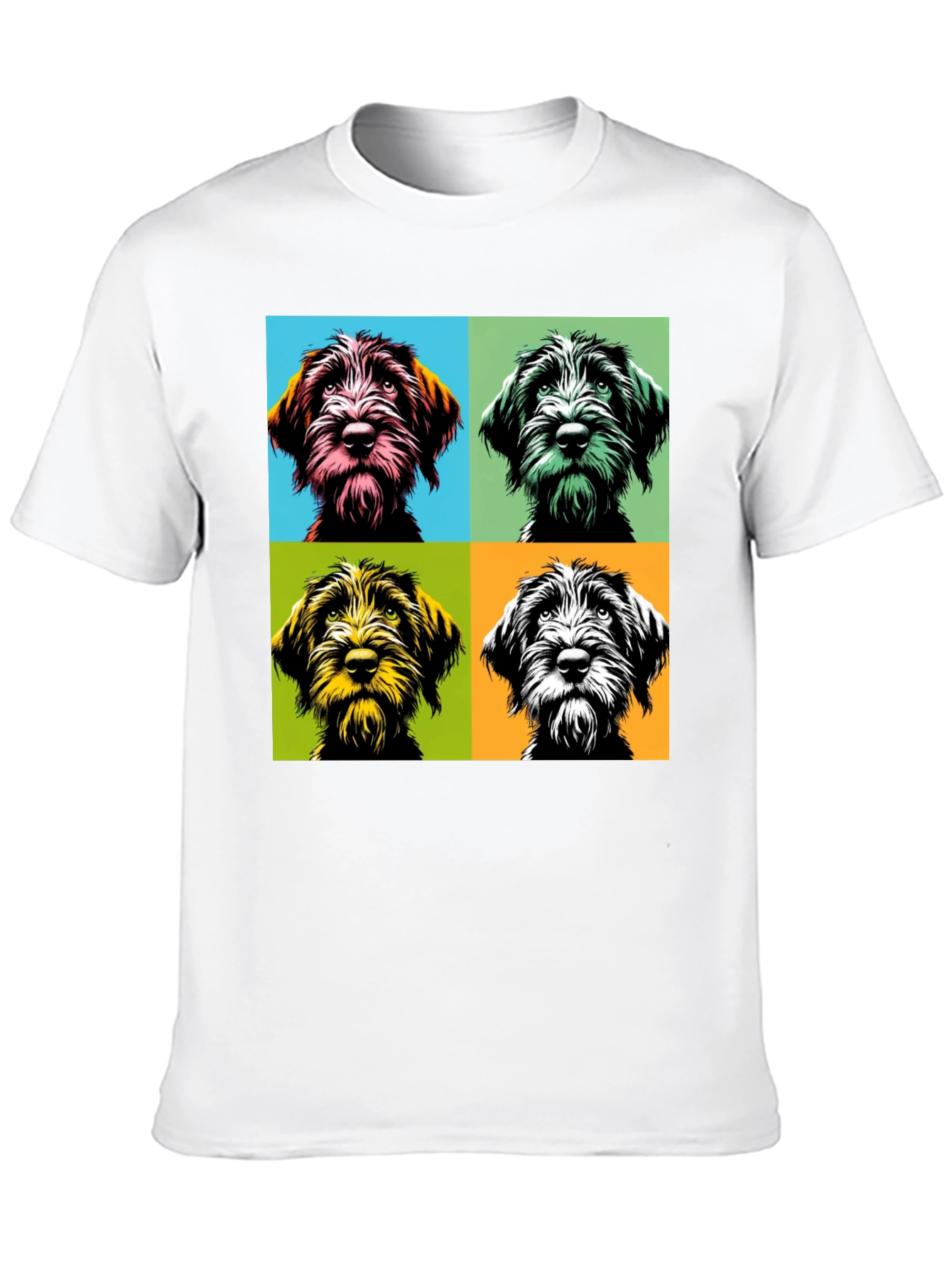 Black Dog Pop Art T-Shirt, Stylish Canine Tee view 10