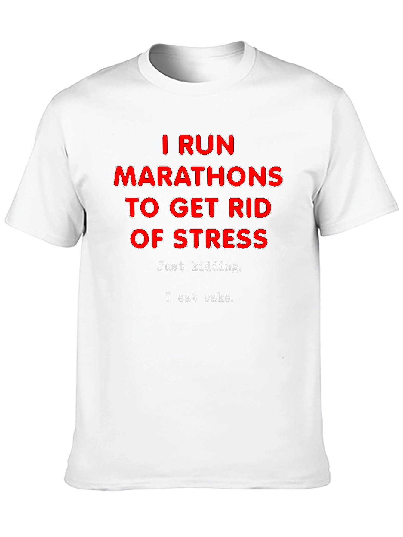 Black Funny Marathon Runner T-Shirt - I Eat Cake Design view 10