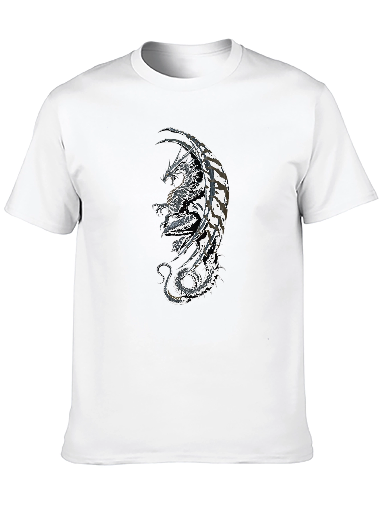 Black Dragon Graphic Black T-Shirt - Fantasy Style view 10