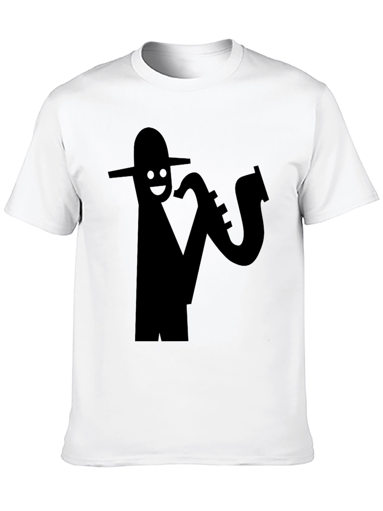 Black Cool Saxophone Player Black T-Shirt view 10