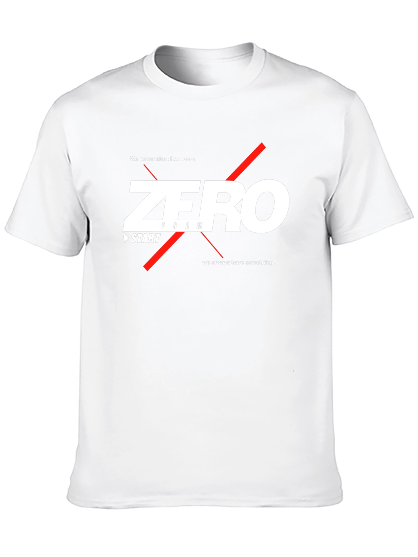 Black Zero From Start Men's Black Graphic Tee view 10