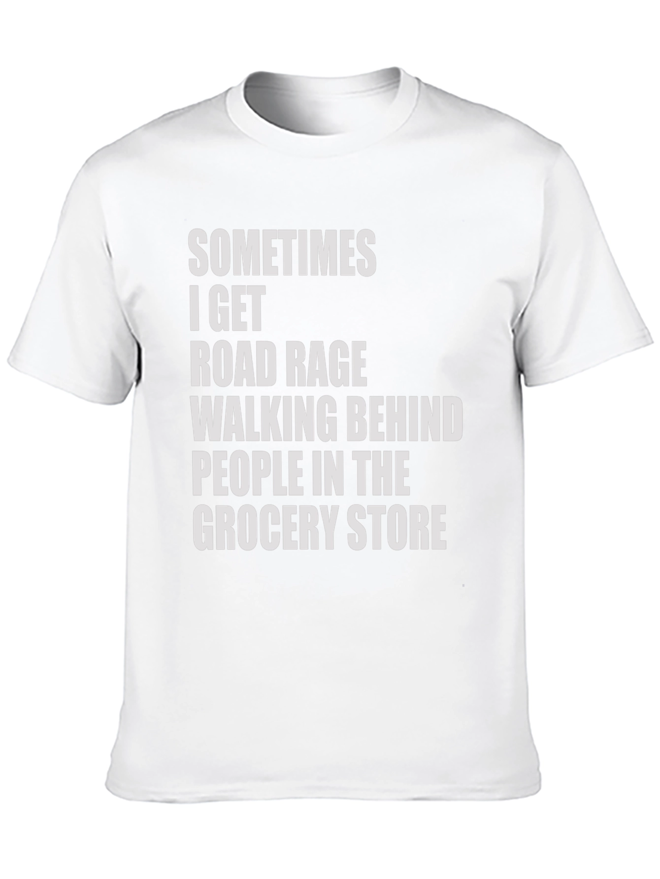 Black Road Rage Grocery Store Humor Tee view 10