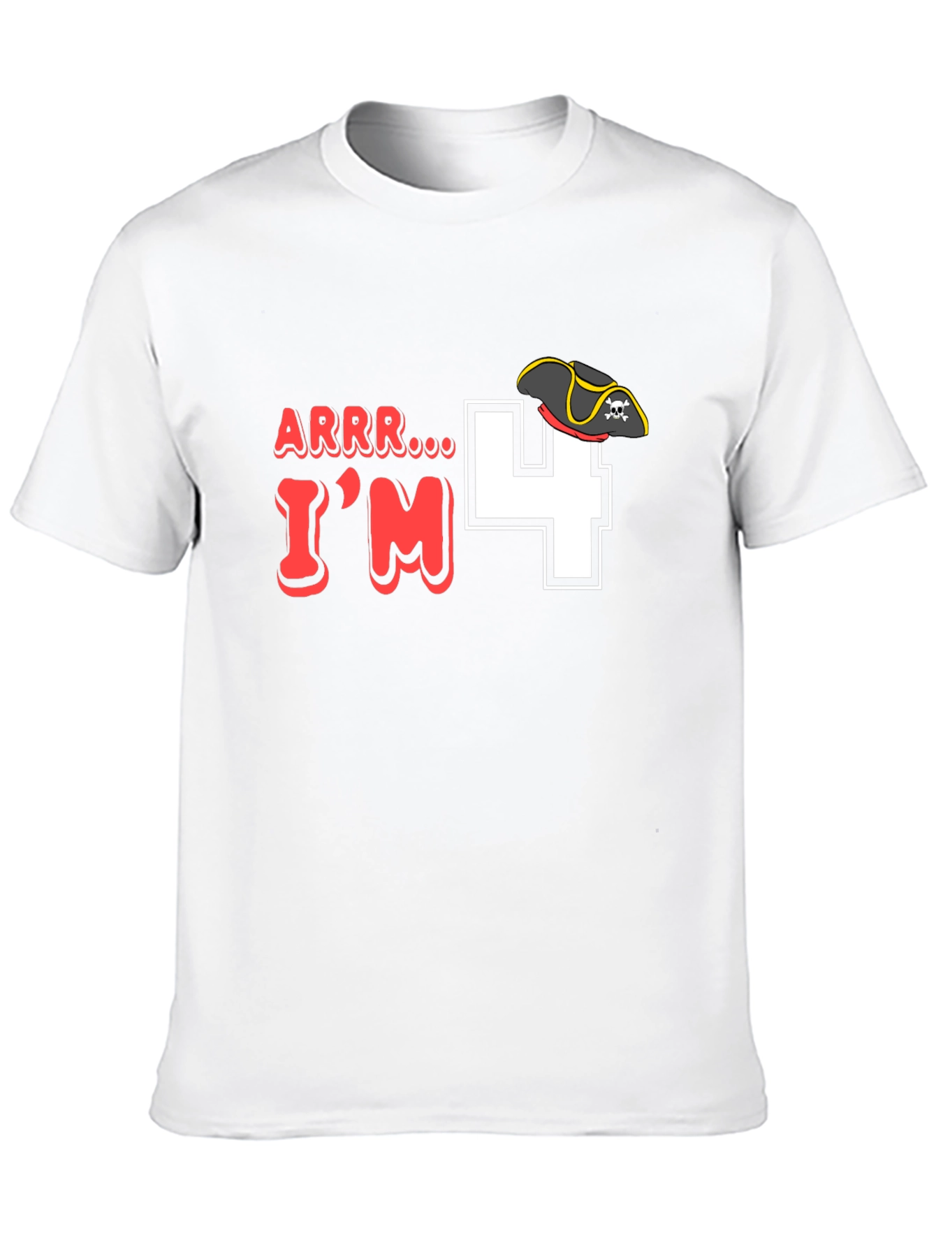 Black Arrr I'm 4 Pirate Birthday T-Shirt view 10