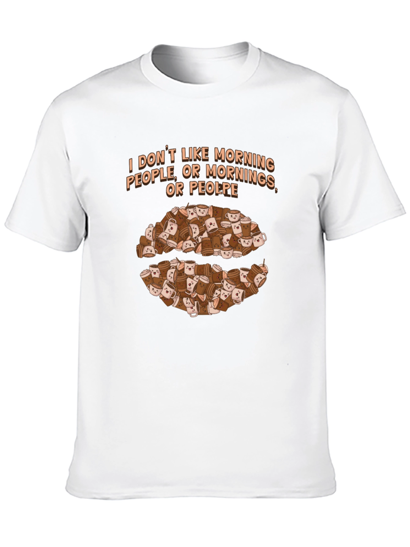 Black Funny Coffee Lover Graphic T-Shirt - I Don't Like Morning People view 10