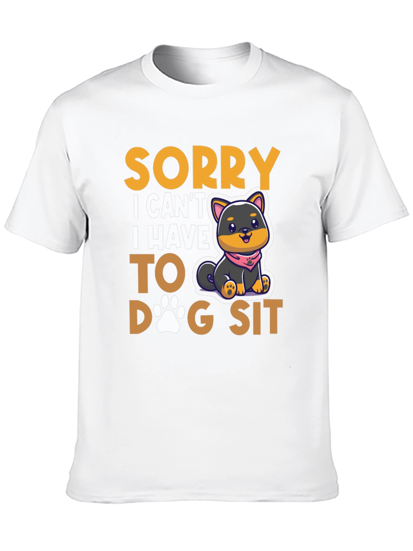 Black Dog Sitting T-Shirt Cute Animal Design view 10