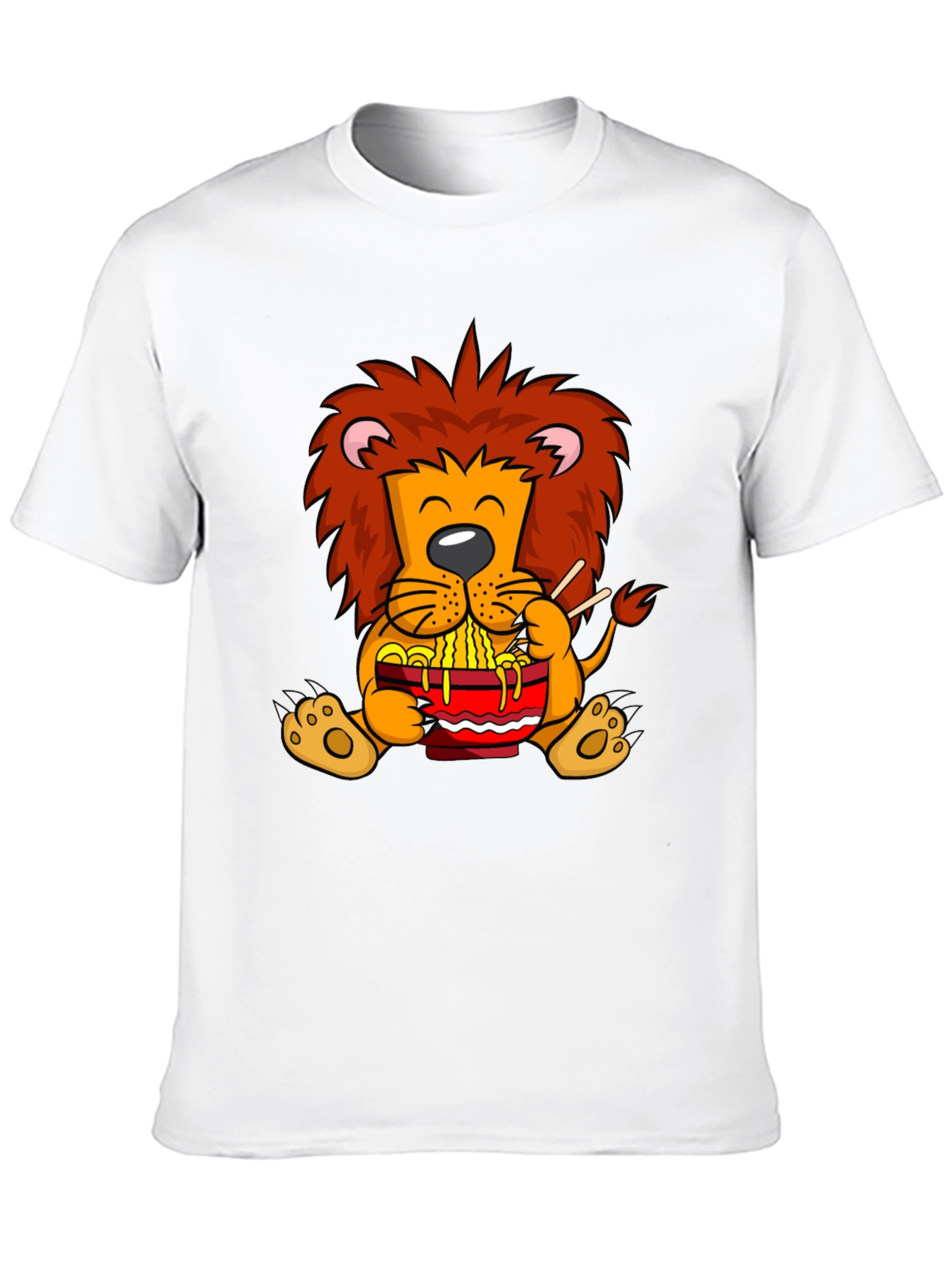 Black Lion Ramen T-Shirt - Cartoon Style view 10