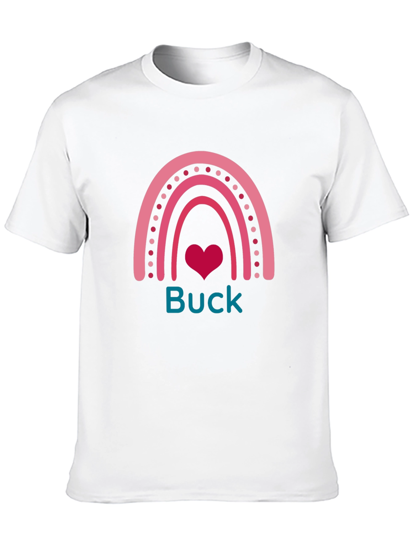 Black Buck Rainbow Heart T-Shirt - Black view 10
