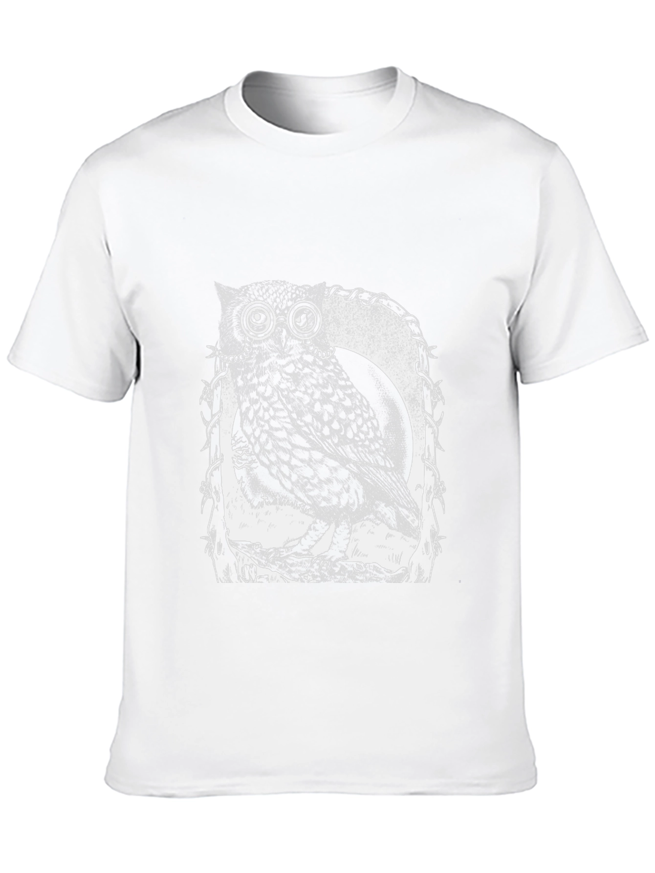 Black Owl With Glasses Graphic Tee - Black view 10