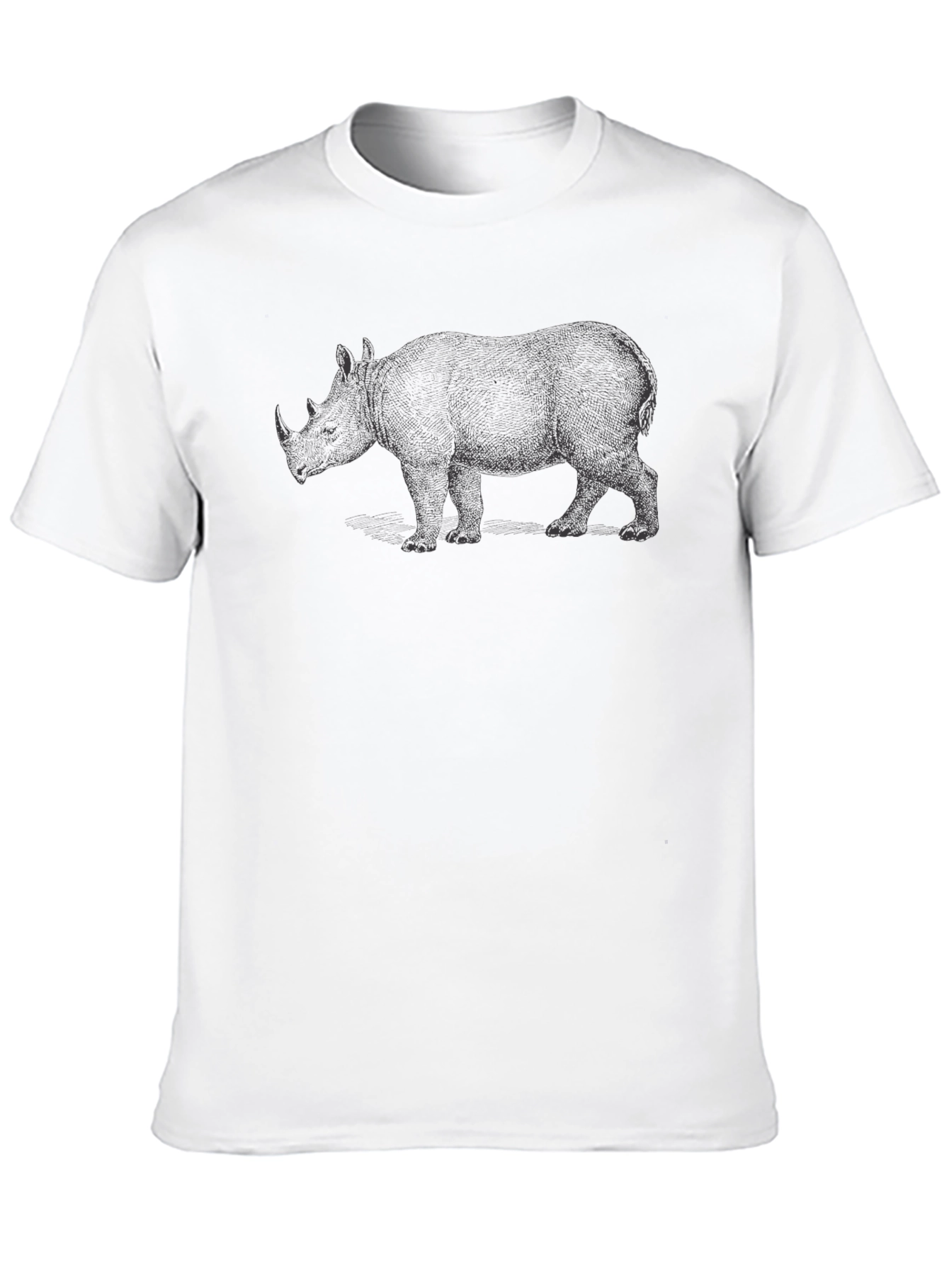 Black Rhino Graphic T-Shirt - Casual Cotton Tee view 10