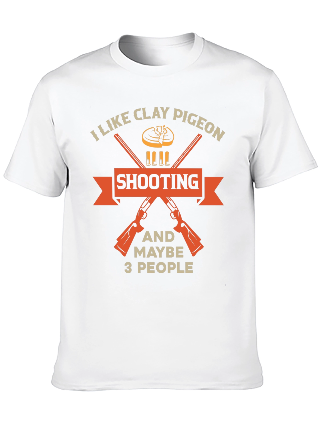 Black Clay Pigeon Shooting T-Shirt - Funny Hunter Tee view 10