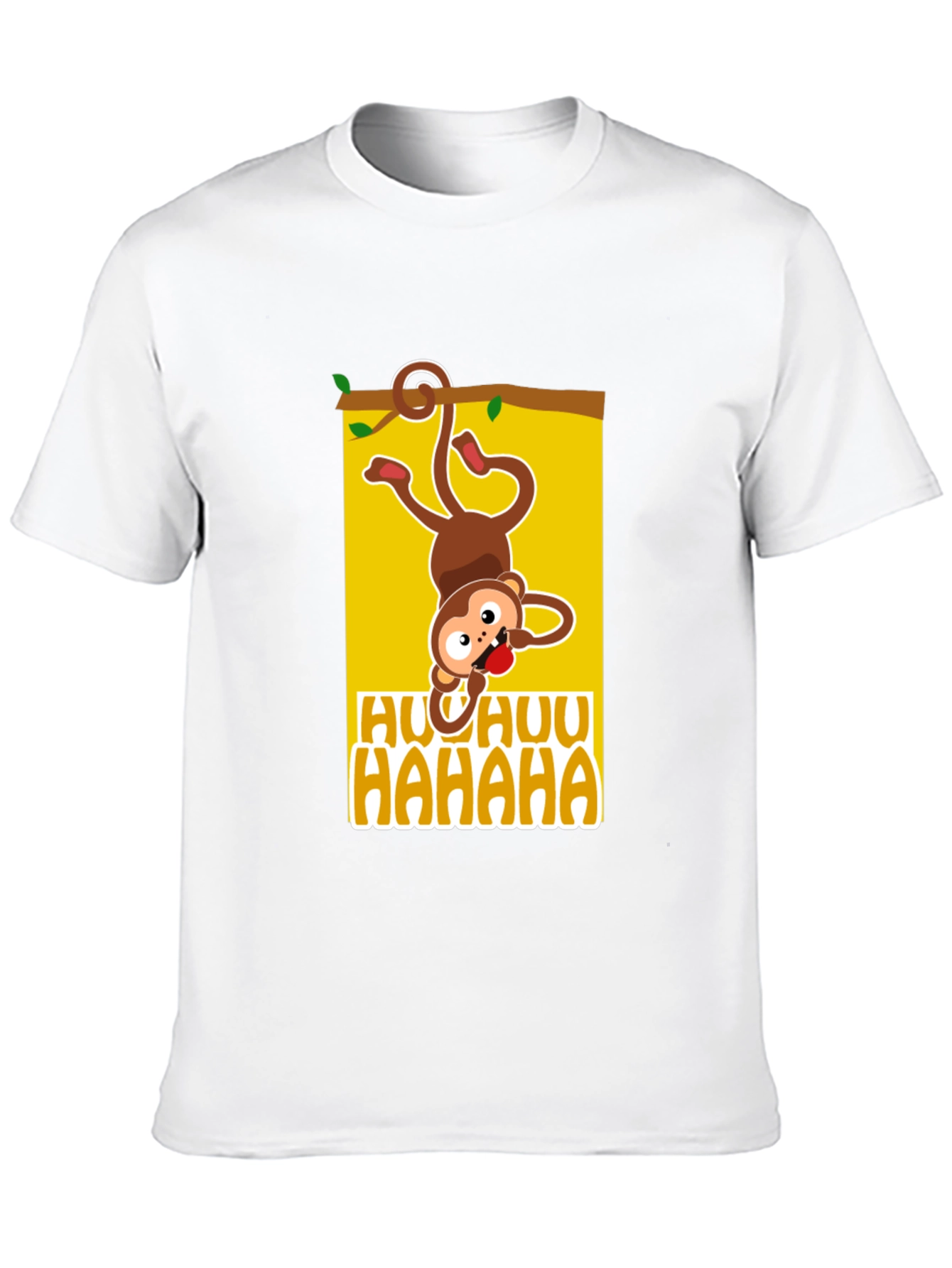 Black Funny Monkey Graphic Tee - HUU HAHAA T-Shirt view 10