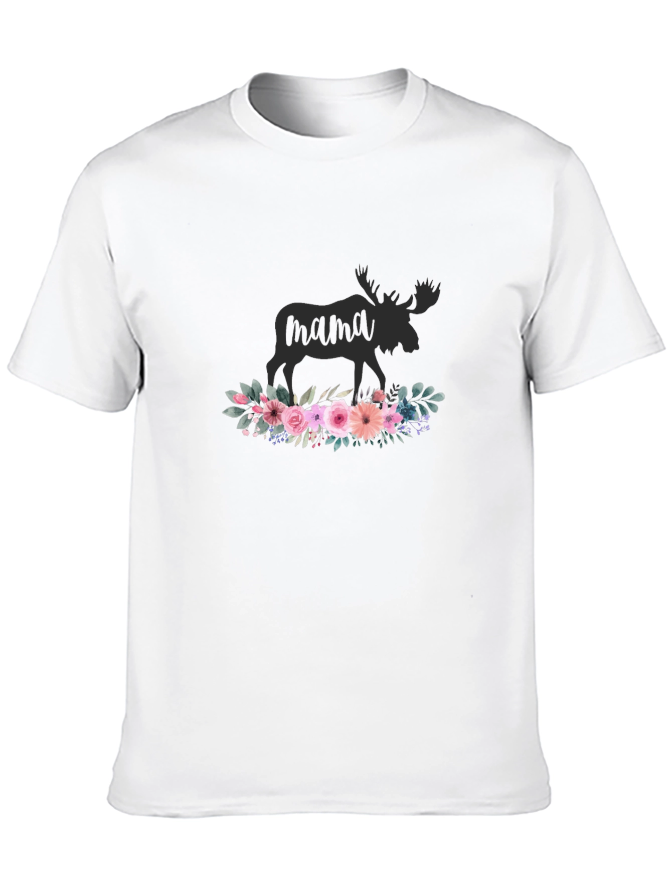 Mama Moose Floral T-Shirt - Stylish Animal Lover Tee - 10
