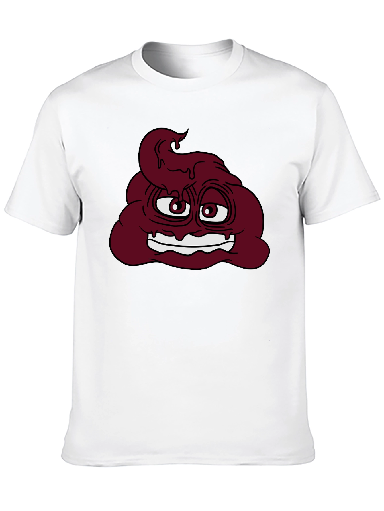 Black Funny Poop Emoji Graphic T-Shirt - Black view 10