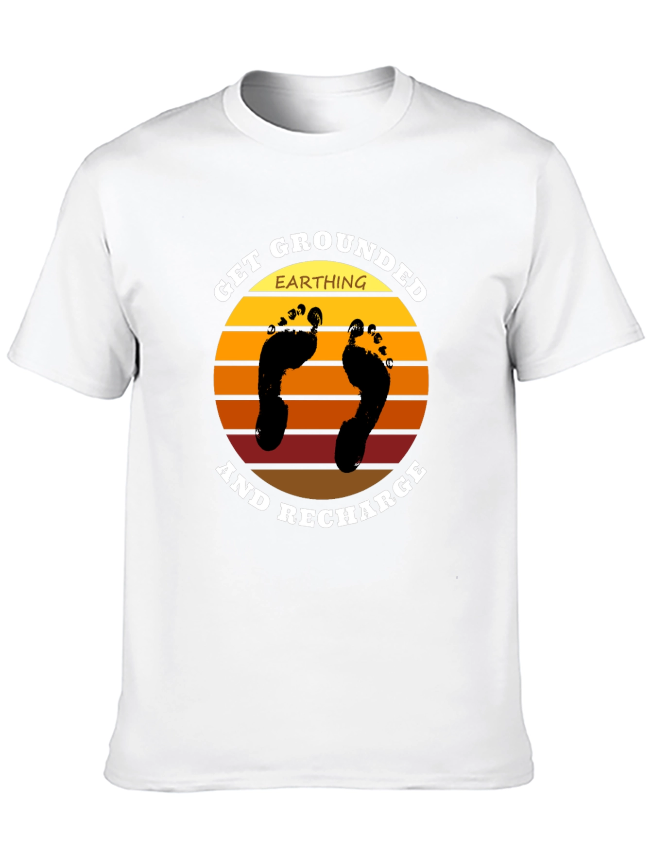 Black Get Grounded Earthing Recharge Graphic Tee view 10