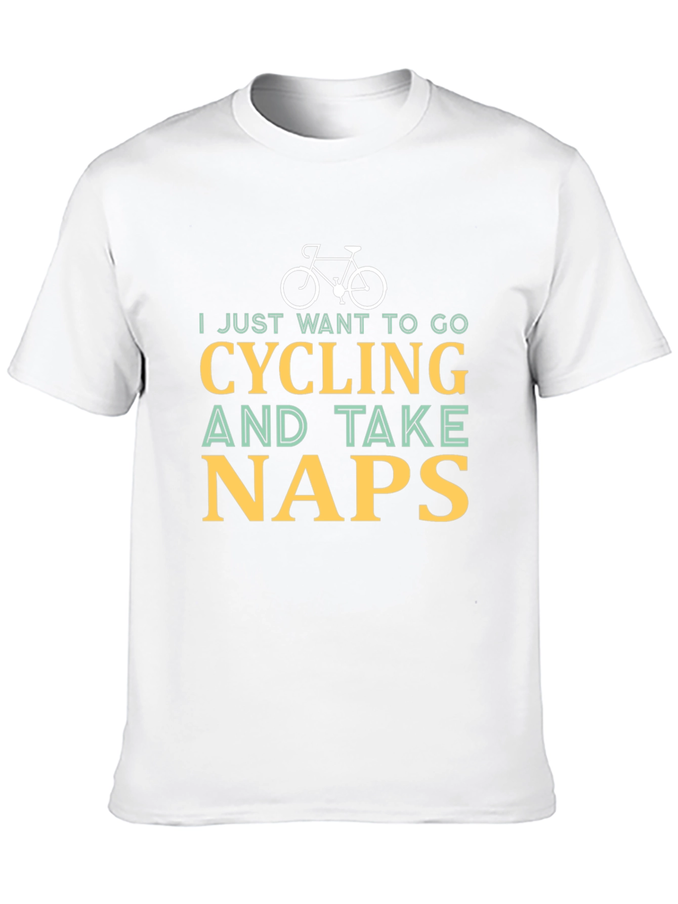 Black Cycling & Naps Graphic Tee -  Mens Casual T-Shirt view 10