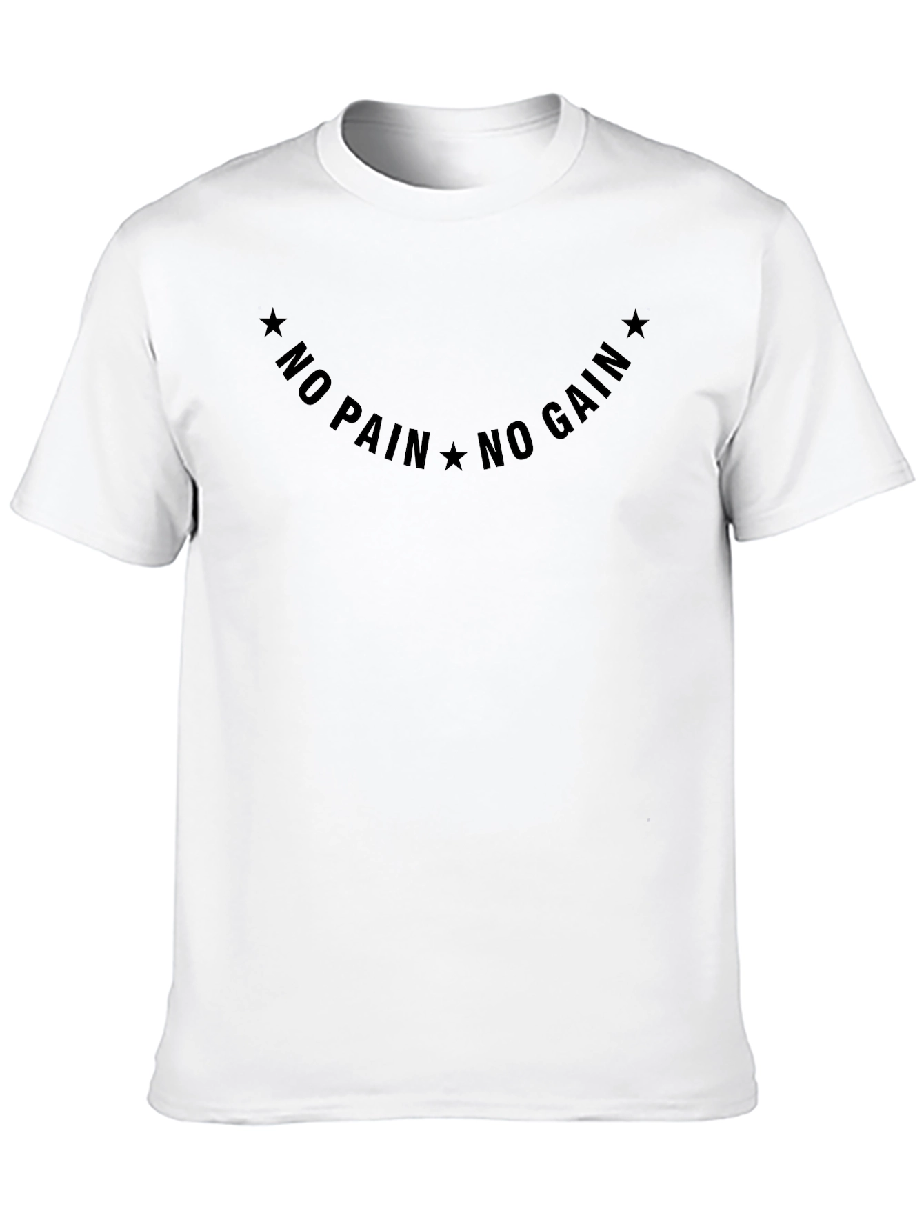 Black No Pain No Gain Graphic Tee - Black view 10