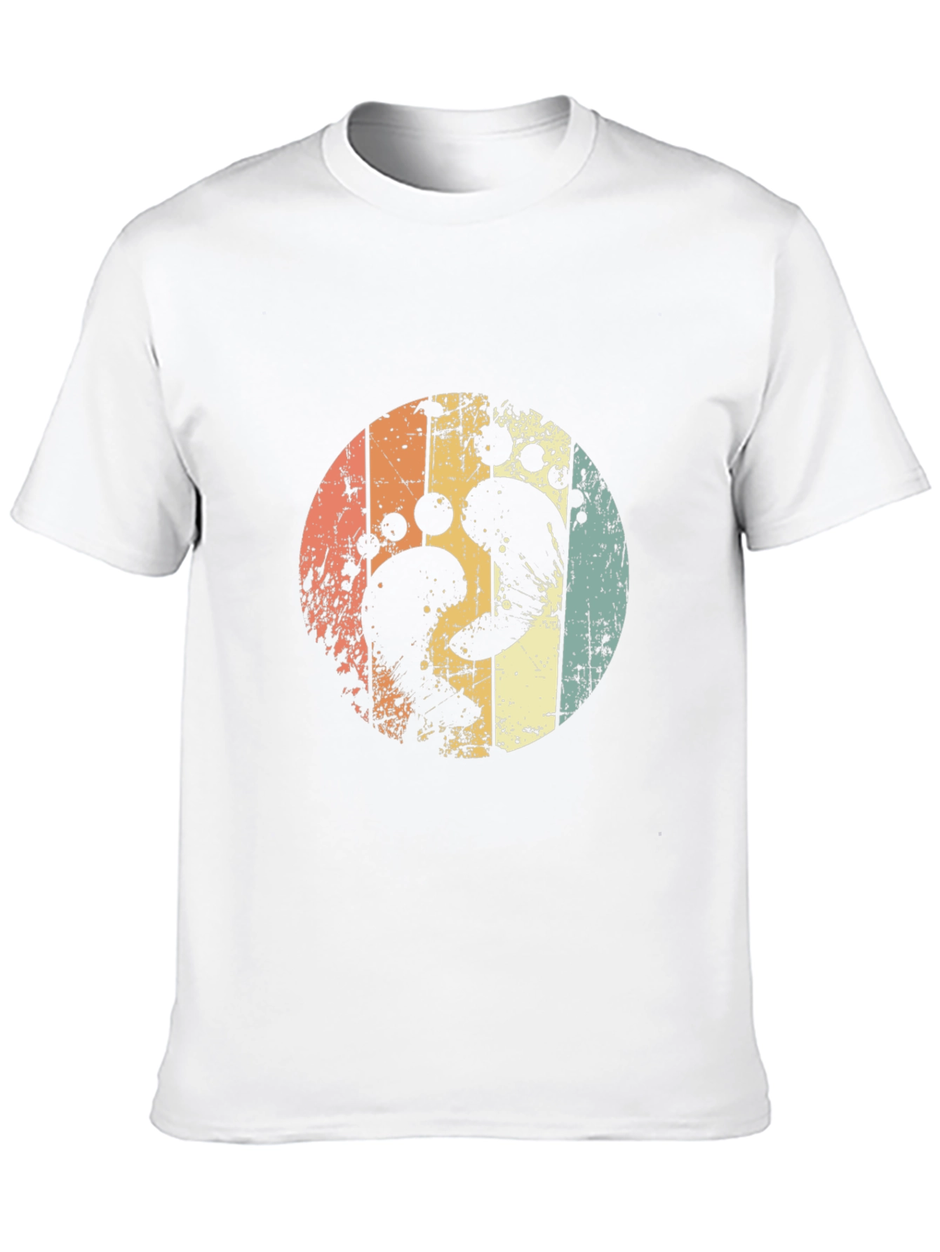 Black Retro Footprint Circle Tee view 10